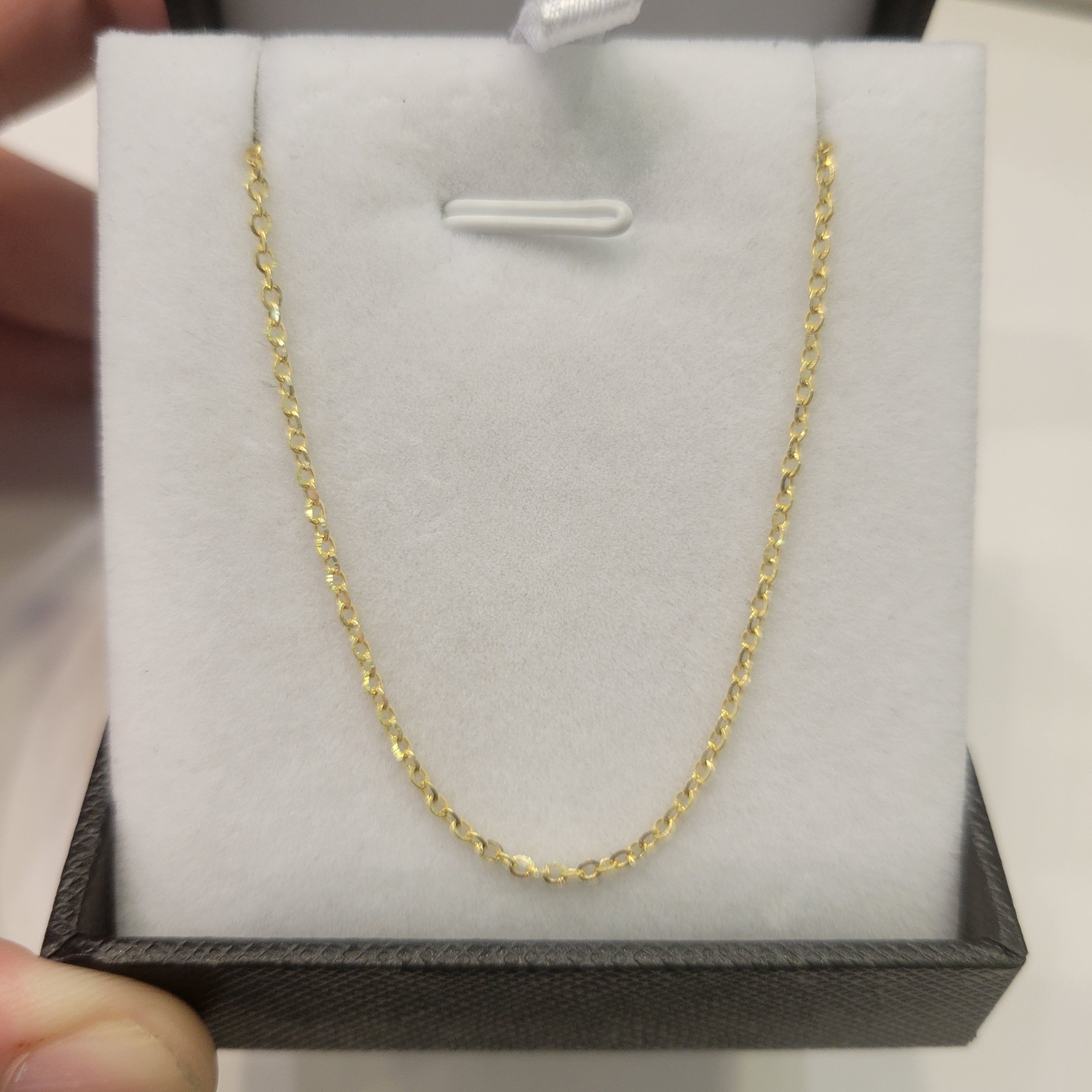 image of 10K Solid Gold x Gold Chain 14Kt 10K Gold - 24" Cable/rolo Chain Solid Gold 1.6Mm, Men's
