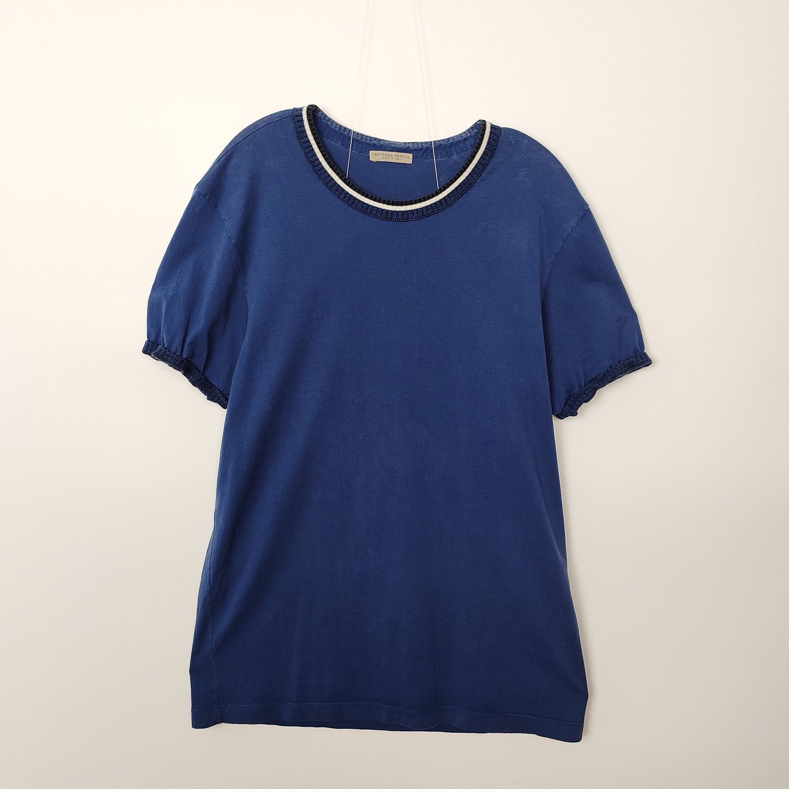 Bottega Veneta Bottega Veneta Striped Collar Cotton T-Shirt Size 48 Size US M / EU 48-50 / 2 - 1 Thumbnail