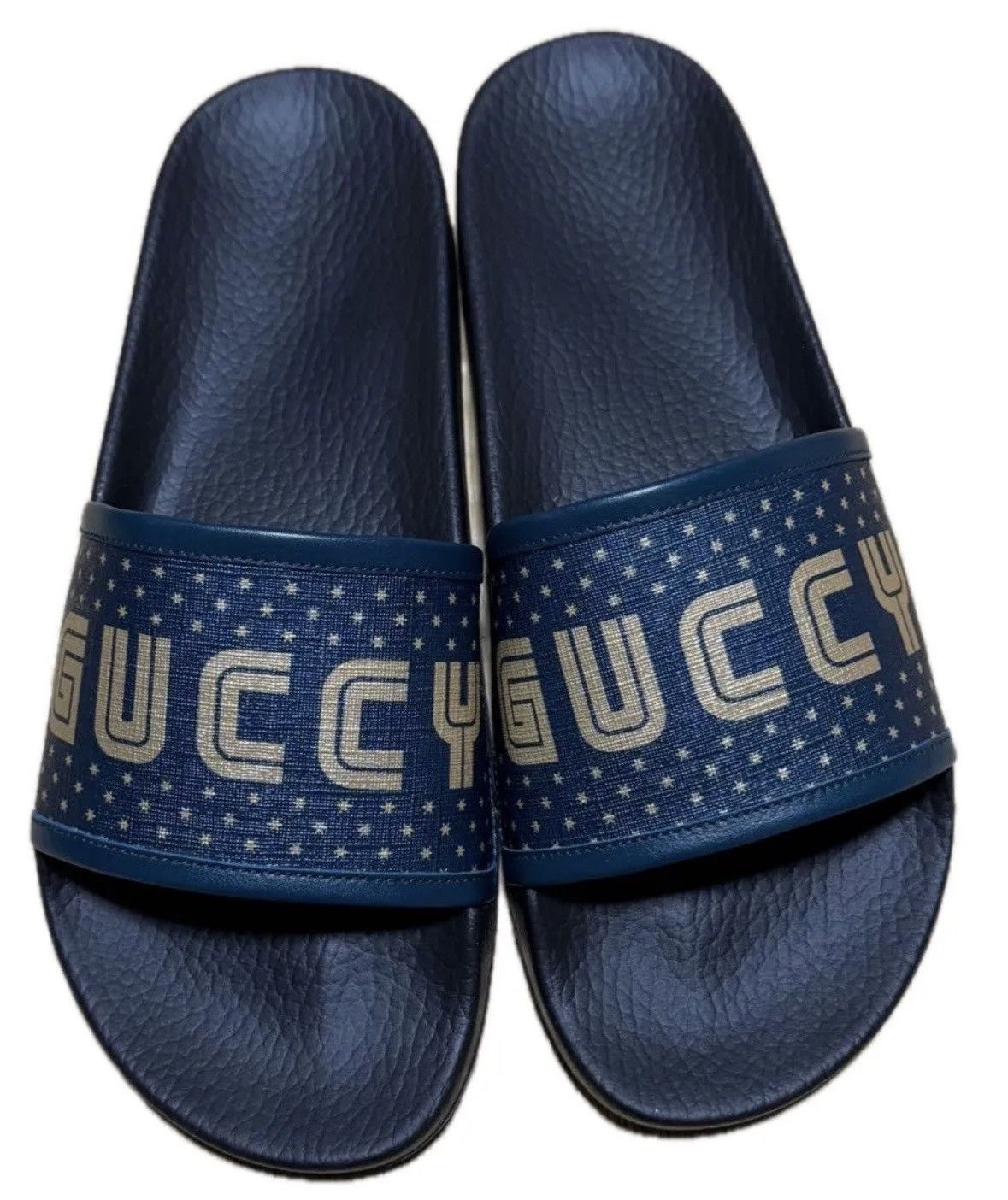 Gucci GUCCI slide sandal GUCCY SEGA black blue NEW size 9 Size US 9 / EU 42 - 2 Thumbnail