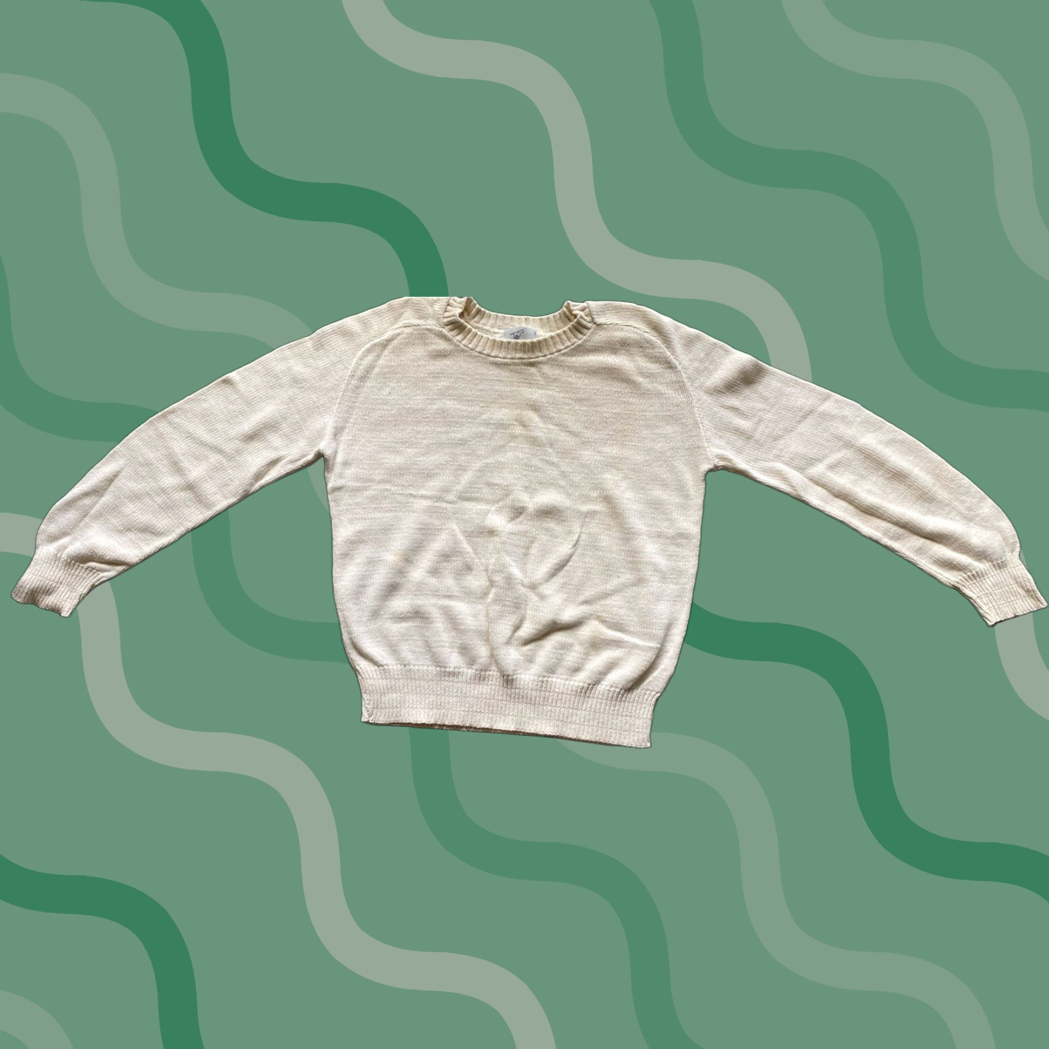 Wrangler VINTAGE Wrangler Womens Sweater L Ivory USA Pullover Long Sleeve Made In USA Size L / US 10 / IT 46 - 1 Thumbnail