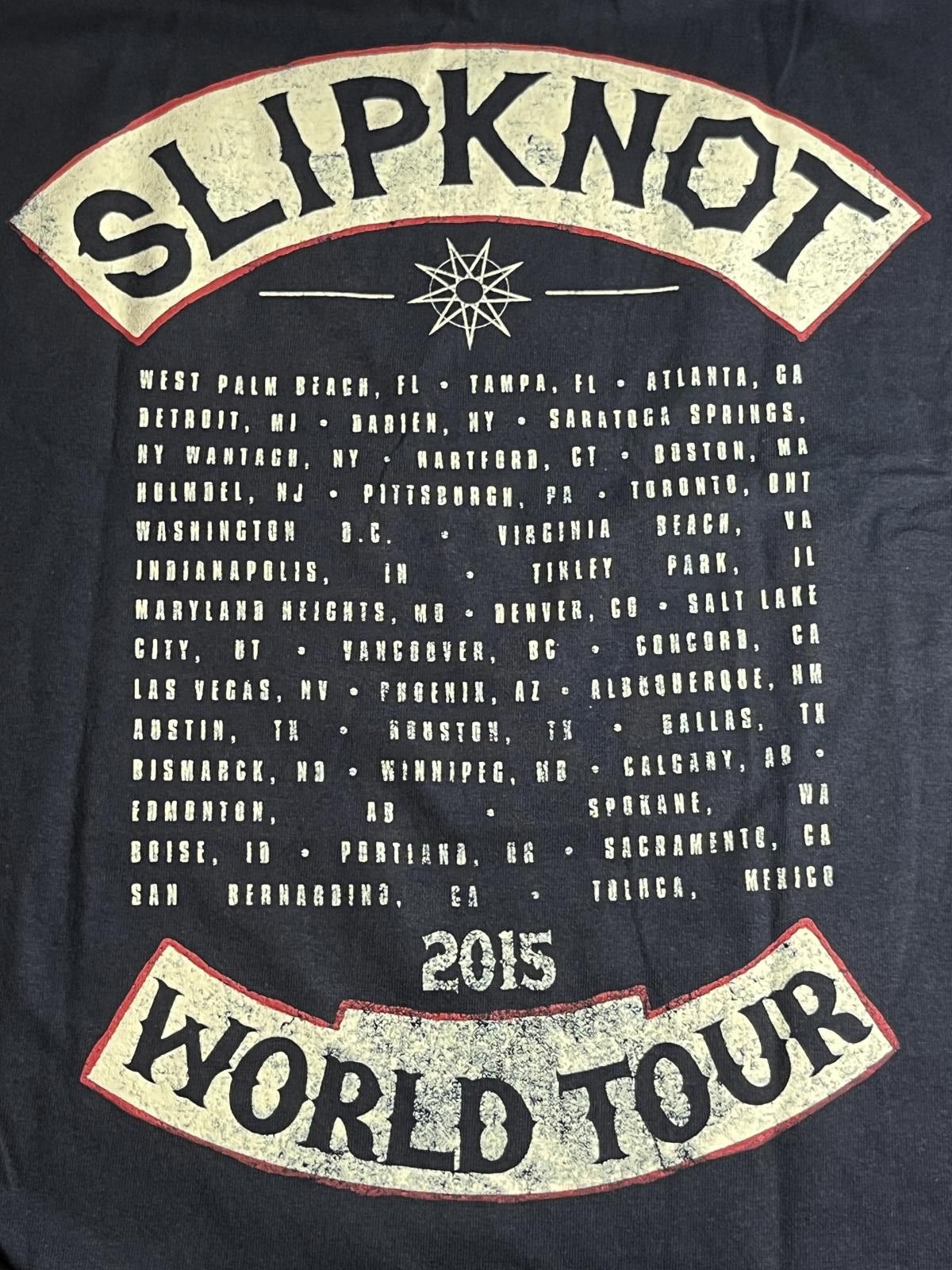 Designer Slipknot T-shirt Patched Up 2015 World Tour Tee 2XL Size US XXL / EU 58 / 5 - 6 Thumbnail