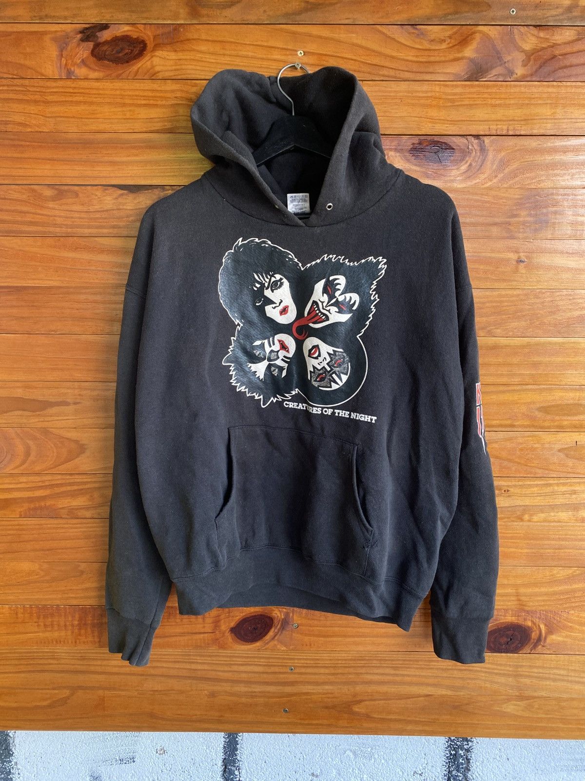 KISS Vintage 90s KISS “Creatures of the Night” Hoodie – Black Size US M / EU 48-50 / 2 - 3 Thumbnail