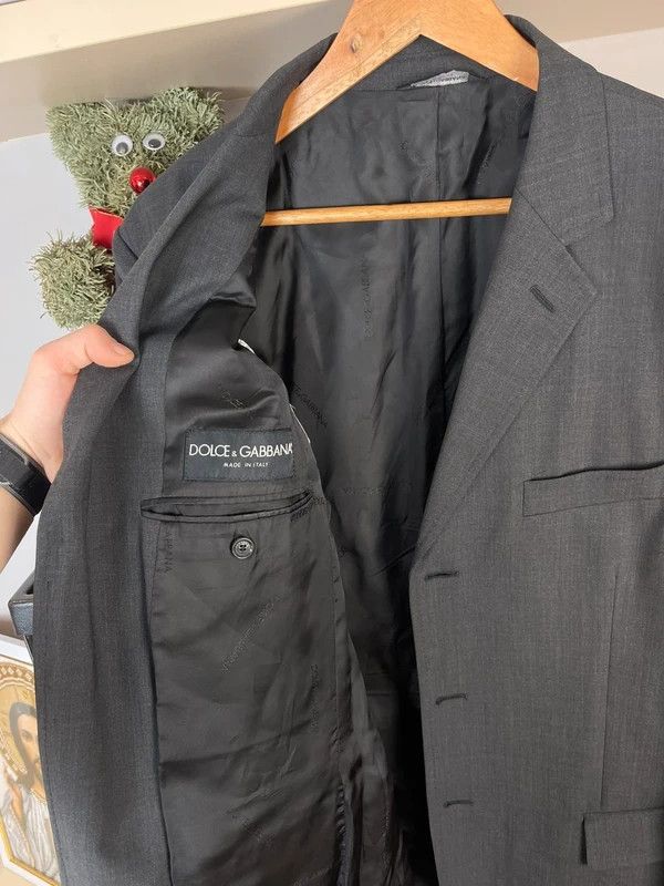 Dolce & Gabbana Dolce & Gabbana Men’s 52 Grey Wool Blazer Suit Jacket Size 52R - 5 Thumbnail
