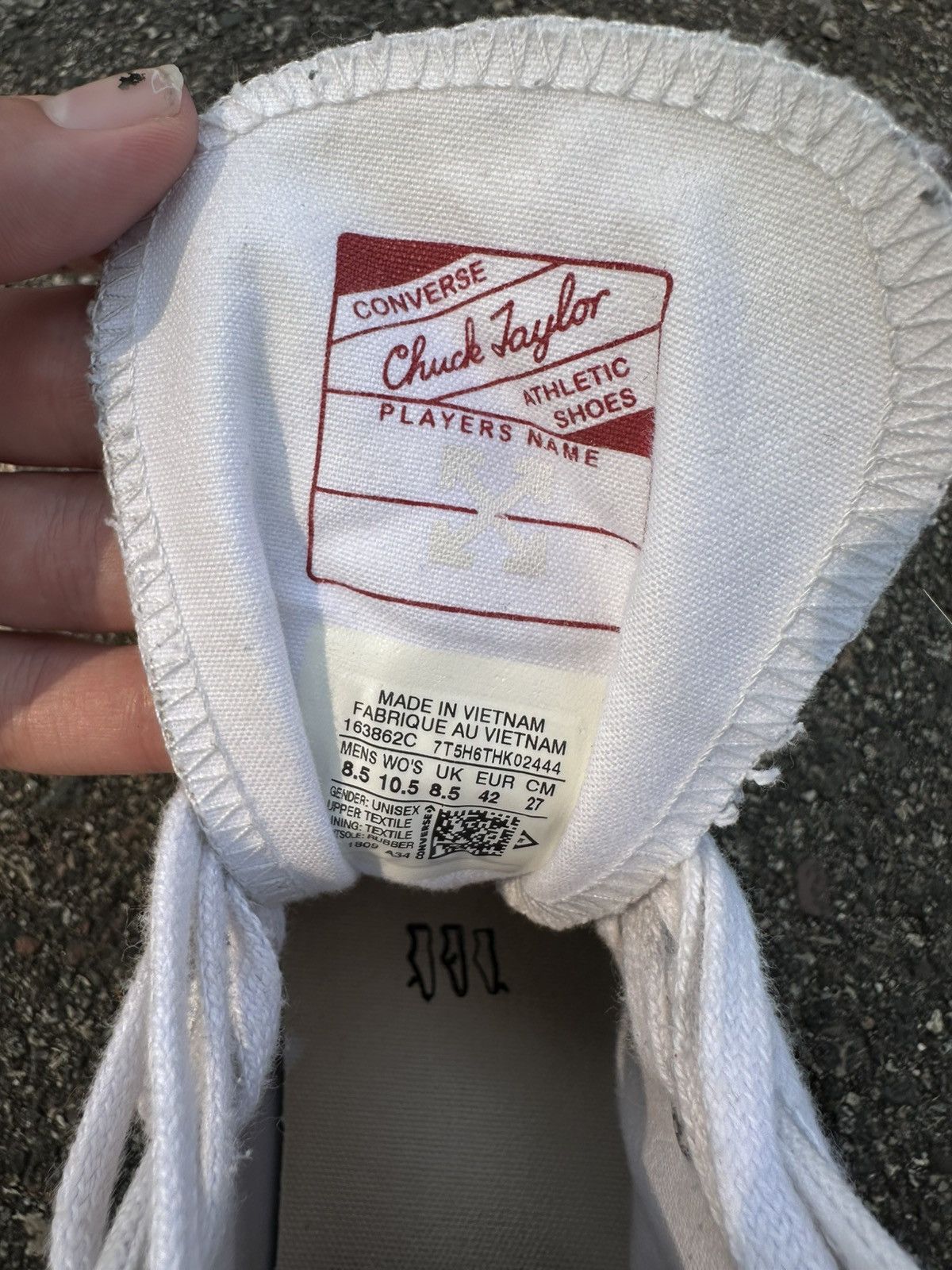 Converse × Off-White Off-White X Converse White and Black Striped - Virgil Abloh Size US 9 / EU 42 - 4 Thumbnail