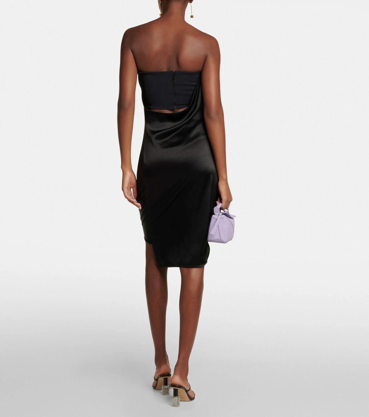 Loewe o1y1025 Midi Dress in Black Size M / US 6-8 / IT 42-44 - 5 Thumbnail