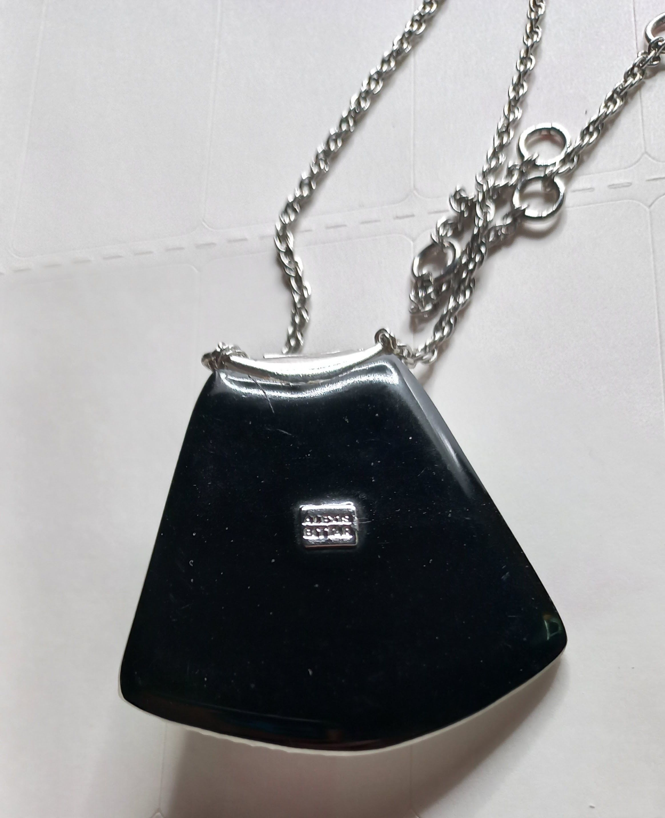 Alexis Bittar Alexis BITTAR Pendant Necklace Lucite with Green Crystals Size ONE SIZE - 4 Thumbnail