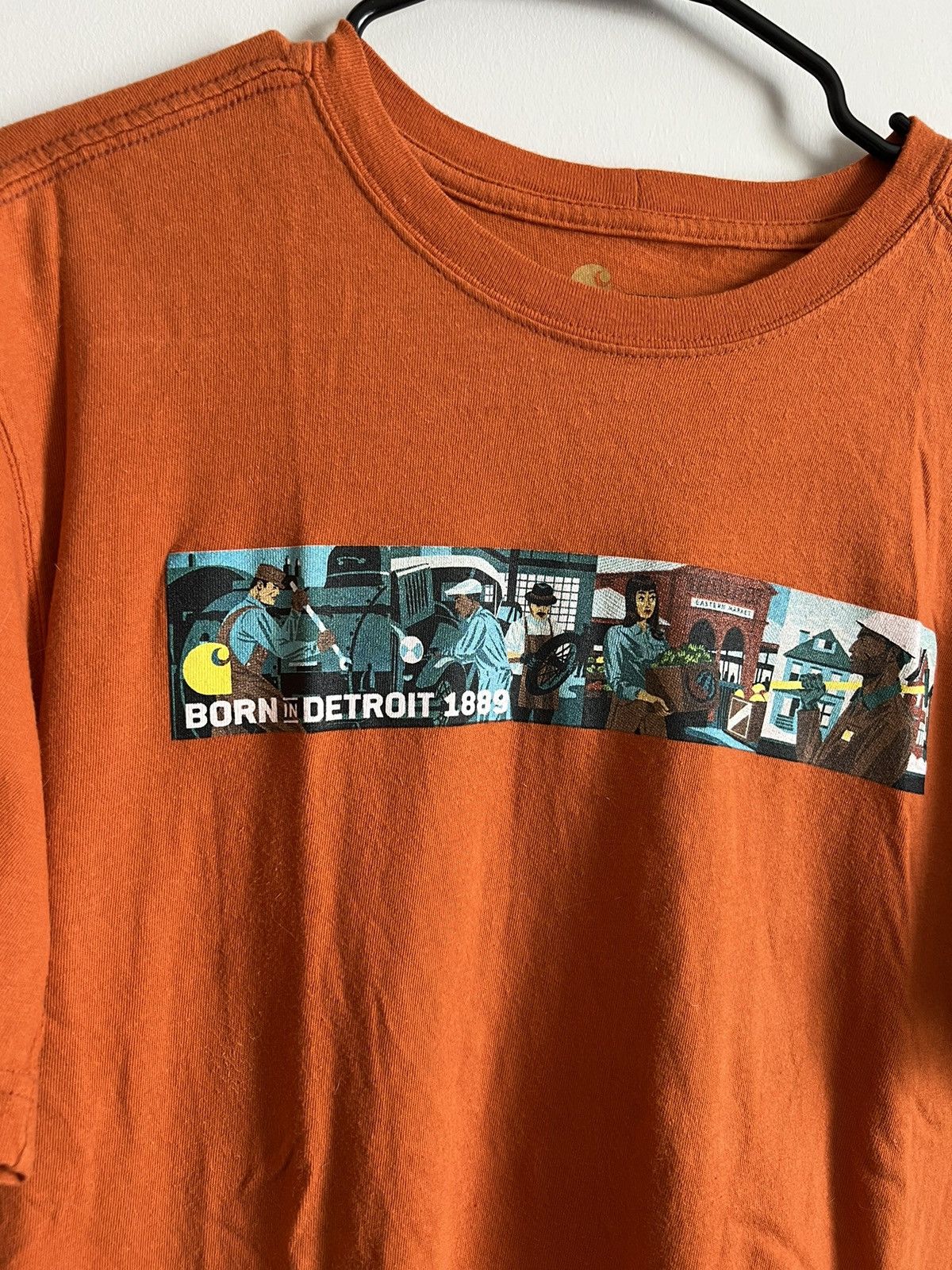 Carhartt × Vintage Vintage 00s Y2K Carhartt Detroit Box Logo Shirt Size US M / EU 48-50 / 2 - 2 Thumbnail