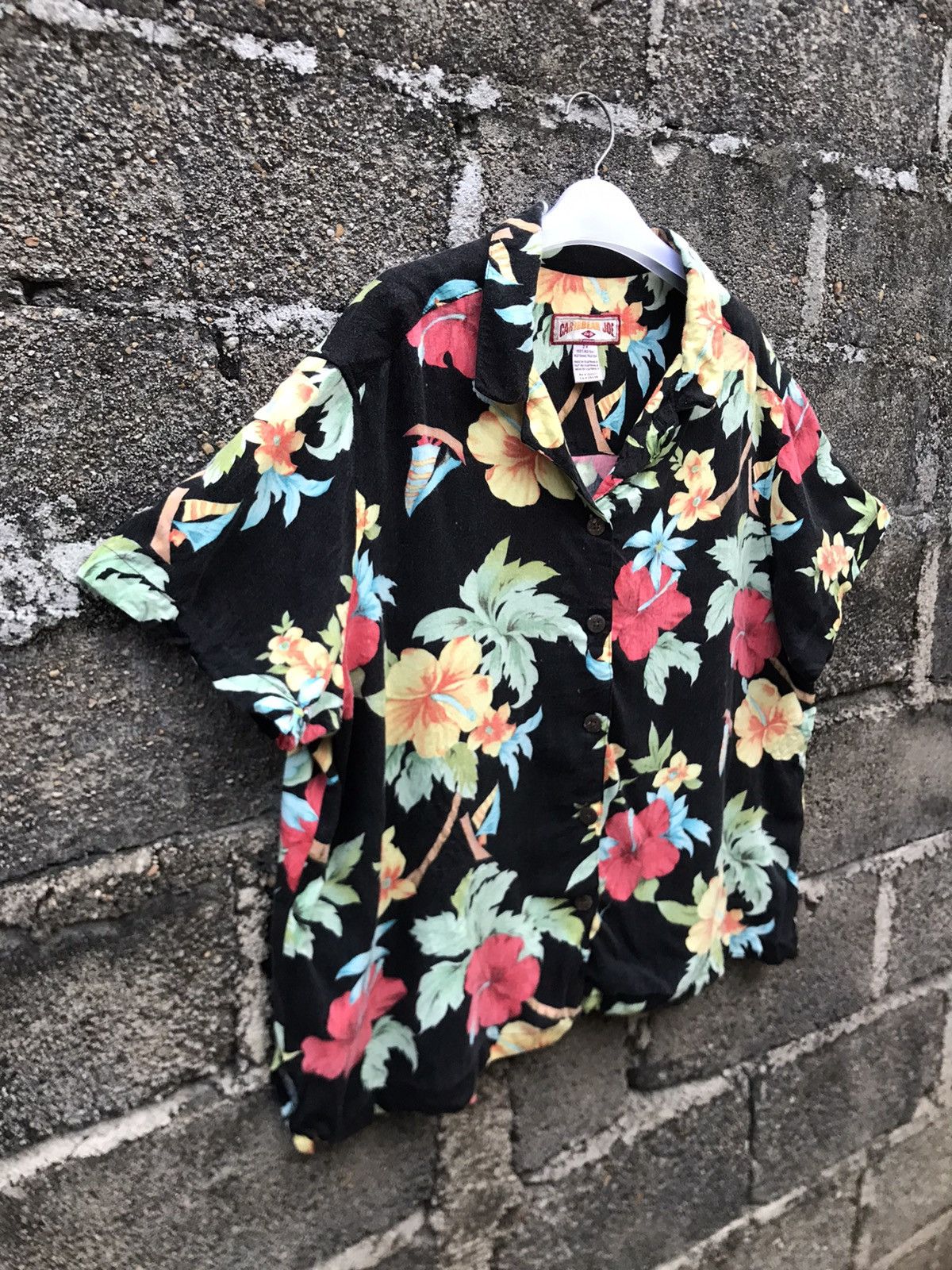Caribbean ⚡️Vintage Caribbean Joe Button Hawaii Short Sleeve Size L / US 10 / IT 46 - 2 Thumbnail