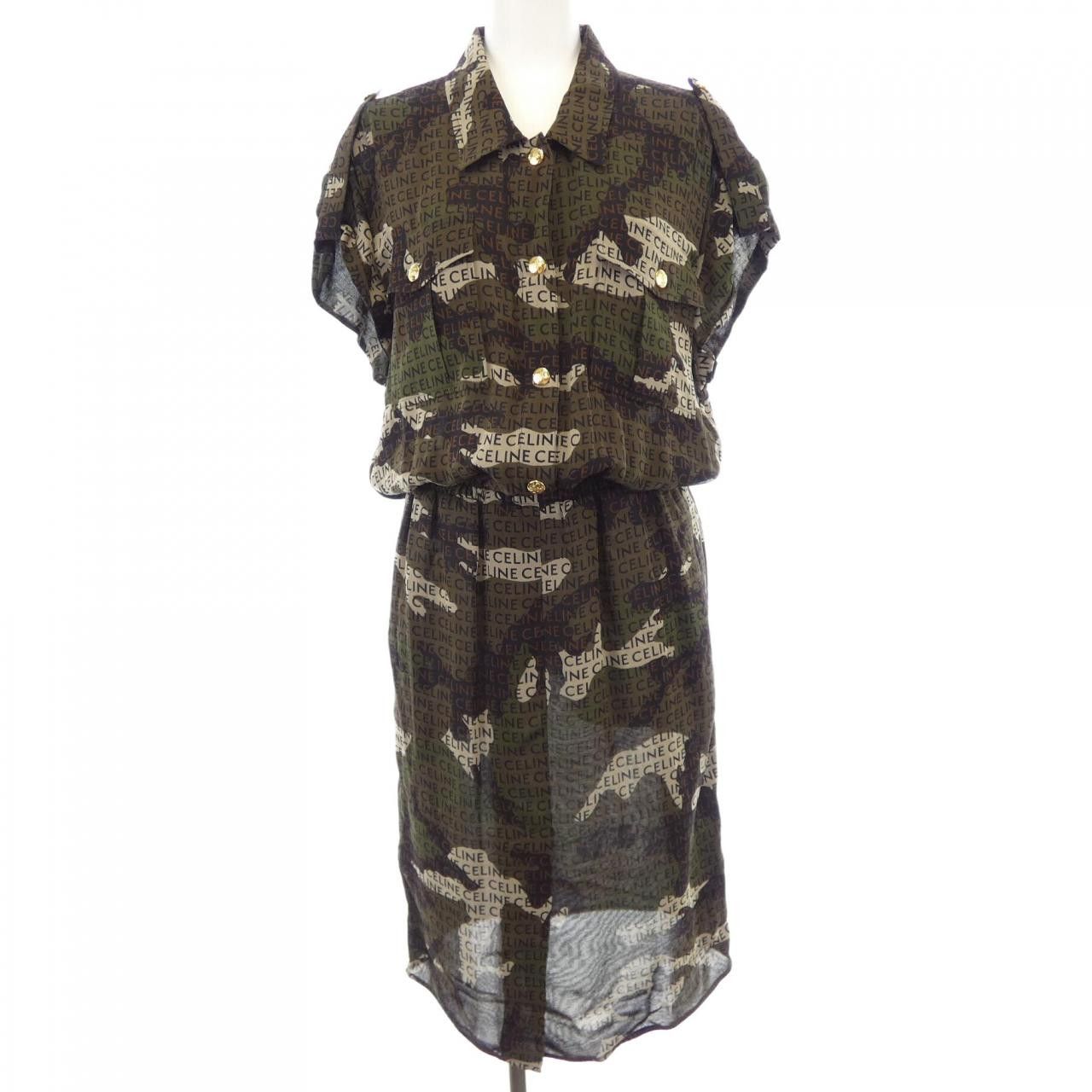 Celine Celine CELINE Silk Dress Textile Dresses 2R88E361R DUTY FREE for USA Size ONE SIZE - 1 Thumbnail