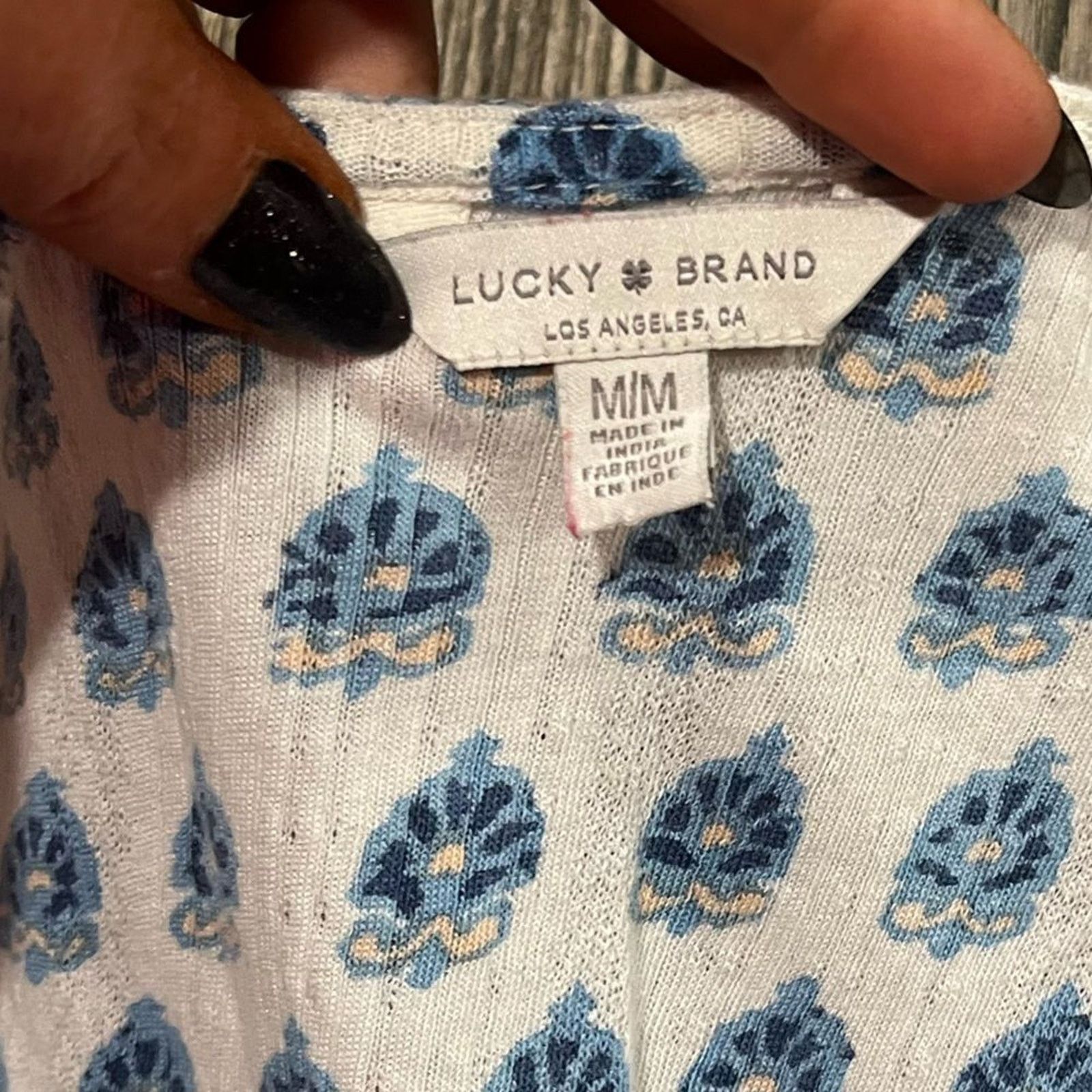 Lucky Brand Lucky Brand Womens Tunic Tank Top Blouse Patterned Size M Size M / US 6-8 / IT 42-44 - 2 Thumbnail