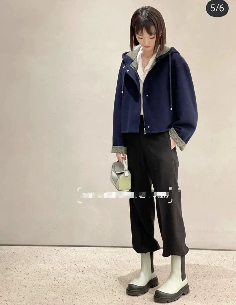 Loewe Loewe Midnight blue wool jacket with LOGO zipper and hood Size XS / US 0-2 / IT 36-38 - 7 Thumbnail
