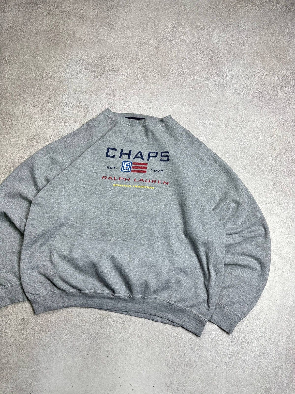 Polo Ralph Lauren Vintage 90s Polo Ralph Lauren Chaps RRL USA Flag Sweatshirt Size US L / EU 52-54 / 3 - 2 Thumbnail