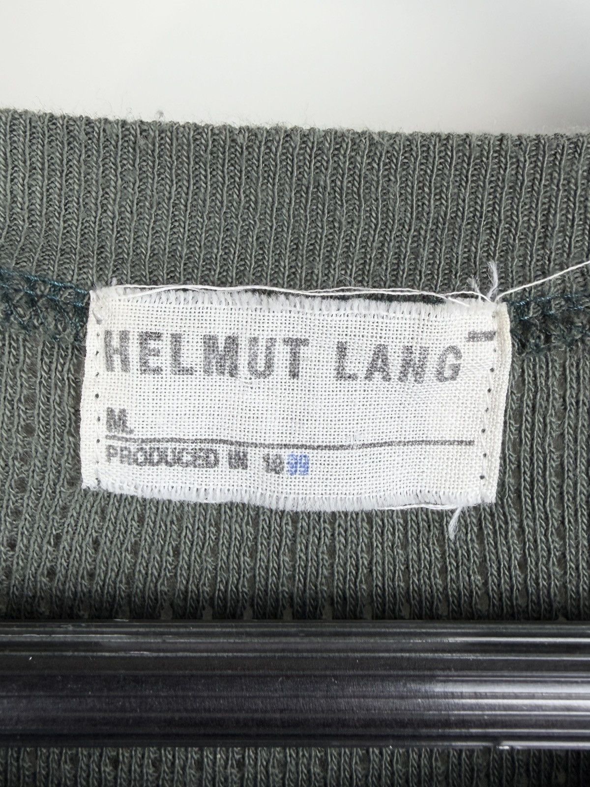 Helmut Lang SS99 Helmut Lang Vintage Limited Edition Waffle Mesh Tshirt Size US L / EU 52-54 / 3 - 5 Thumbnail