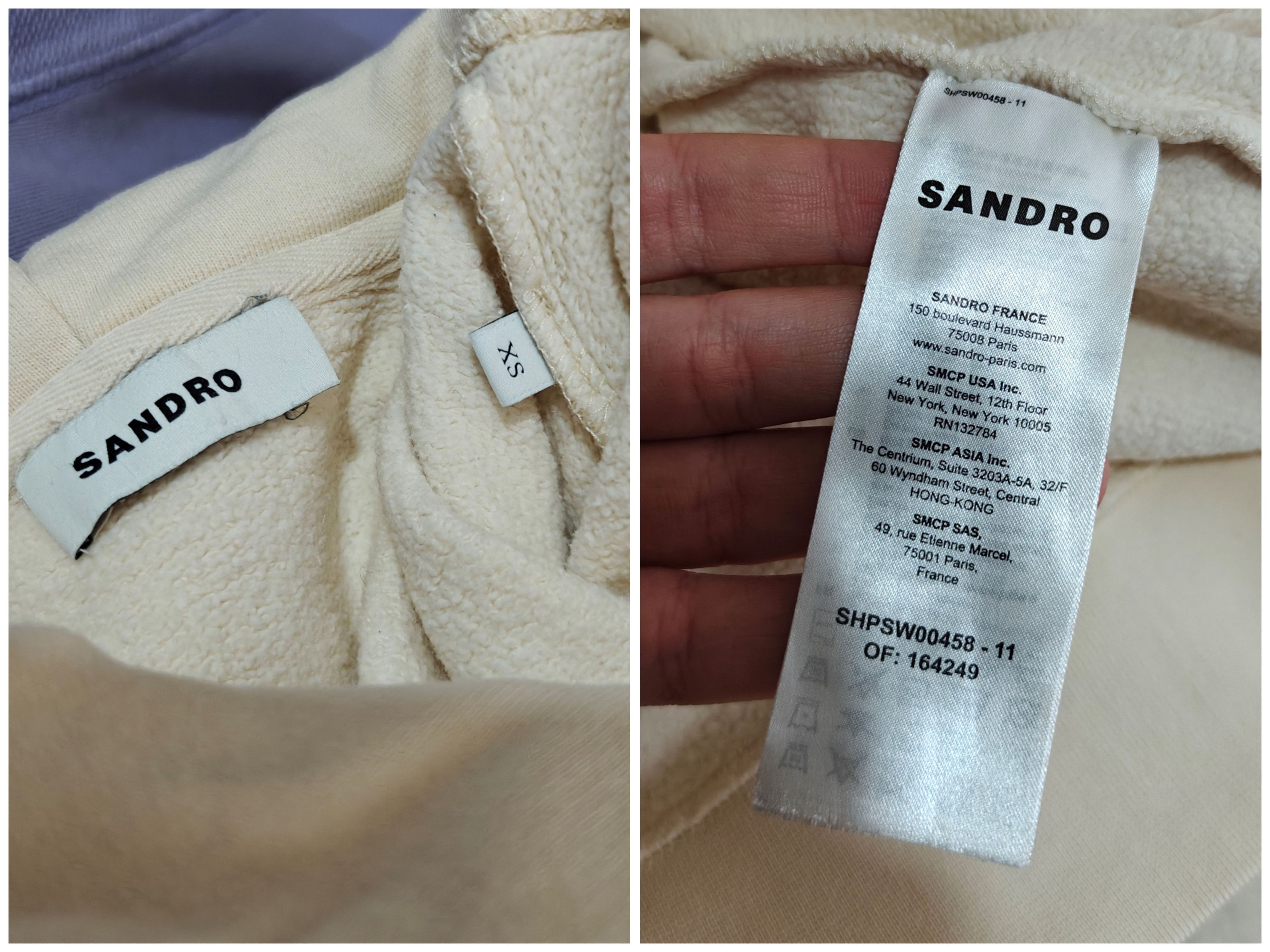Sandro Sandro Paris Hoodie Beige Pullover Center Logo size M Size US M / EU 48-50 / 2 - 7 Thumbnail