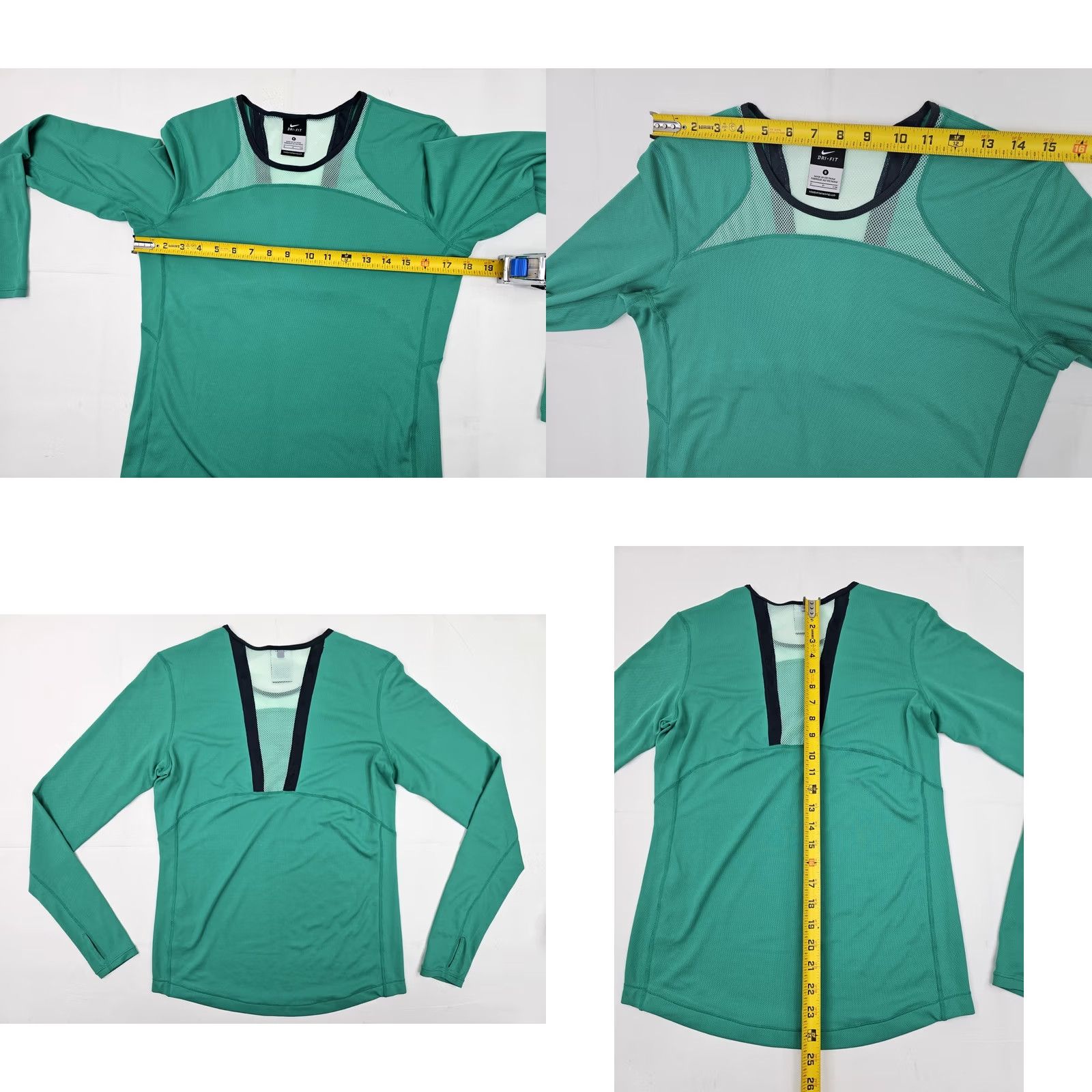 Nike Nike Dri-FIT Long Sleeve Shirt Women S Lightweight EUC Green 677311 Running Pullover Slim Fit Techwear Size S / US 4 / IT 40 - 8 Thumbnail