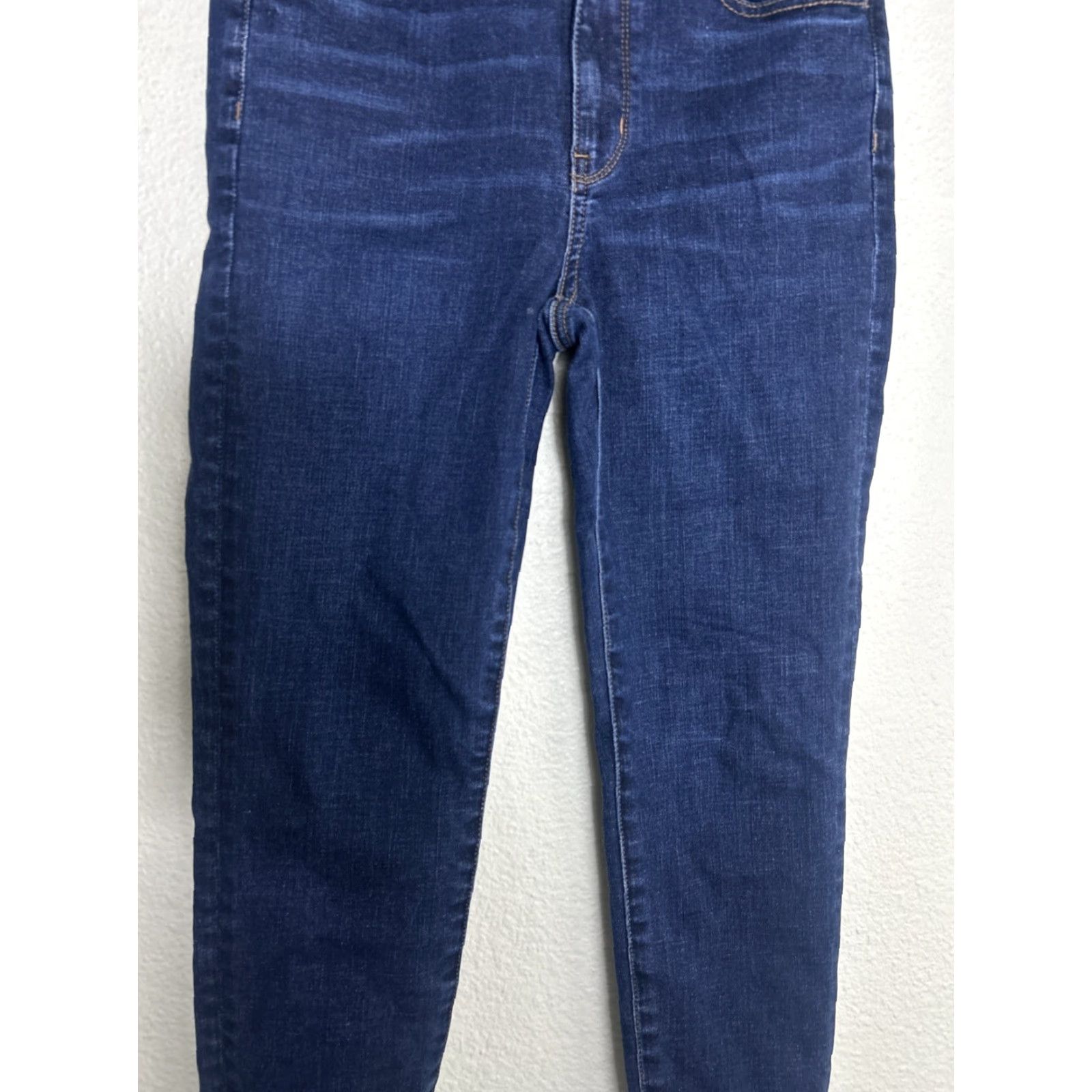 American Eagle Outfitters American Eagle Next Stretch Dark Wash Jeans Super Hi Rise Jegging 28x26 Size 6 Size 30" / US 8 / IT 44 - 3 Thumbnail