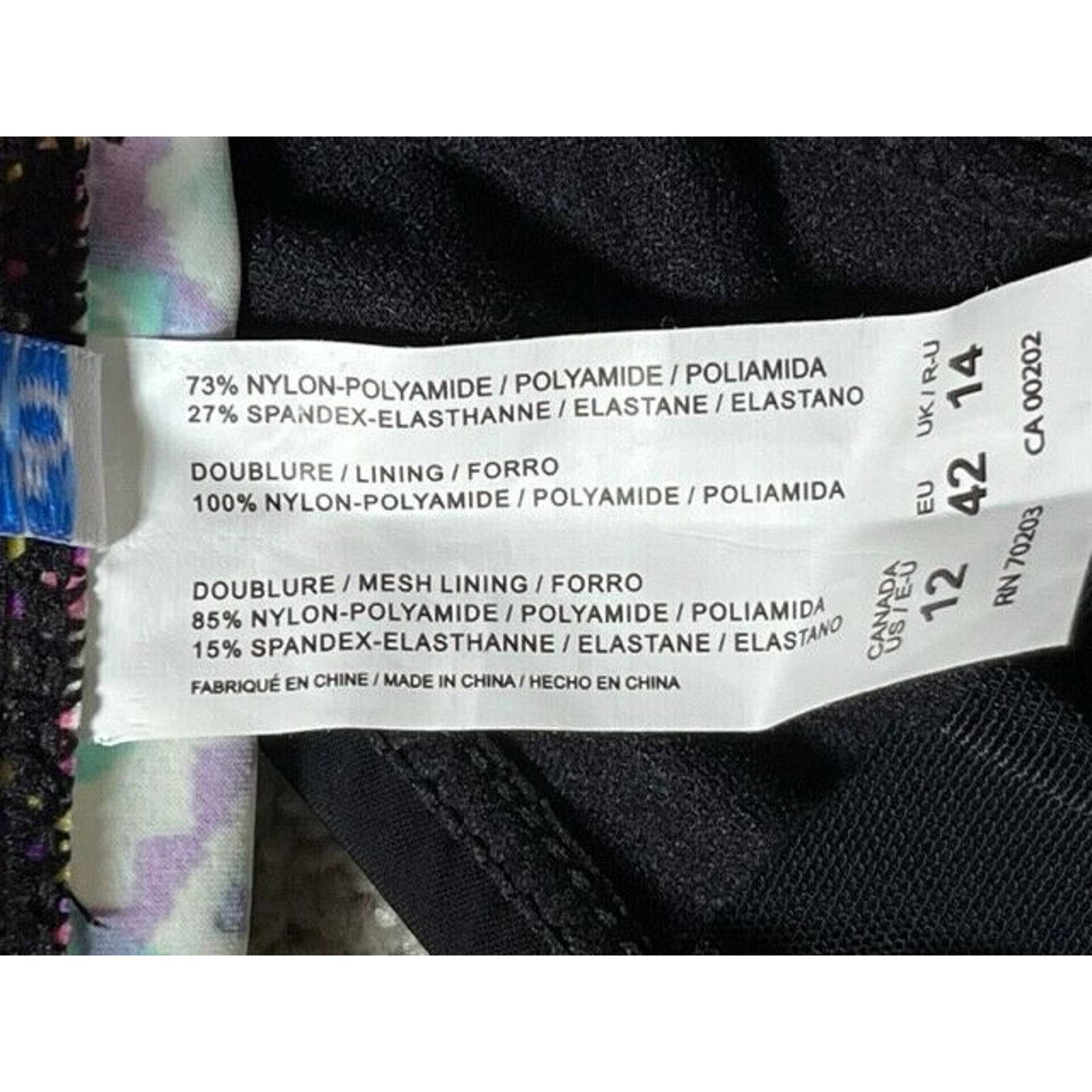 Other Christina Bikini Swim Bottom Womens 12 Aztec Fold Over Black Size XL / US 12-14 / IT 48-50 - 6 Thumbnail