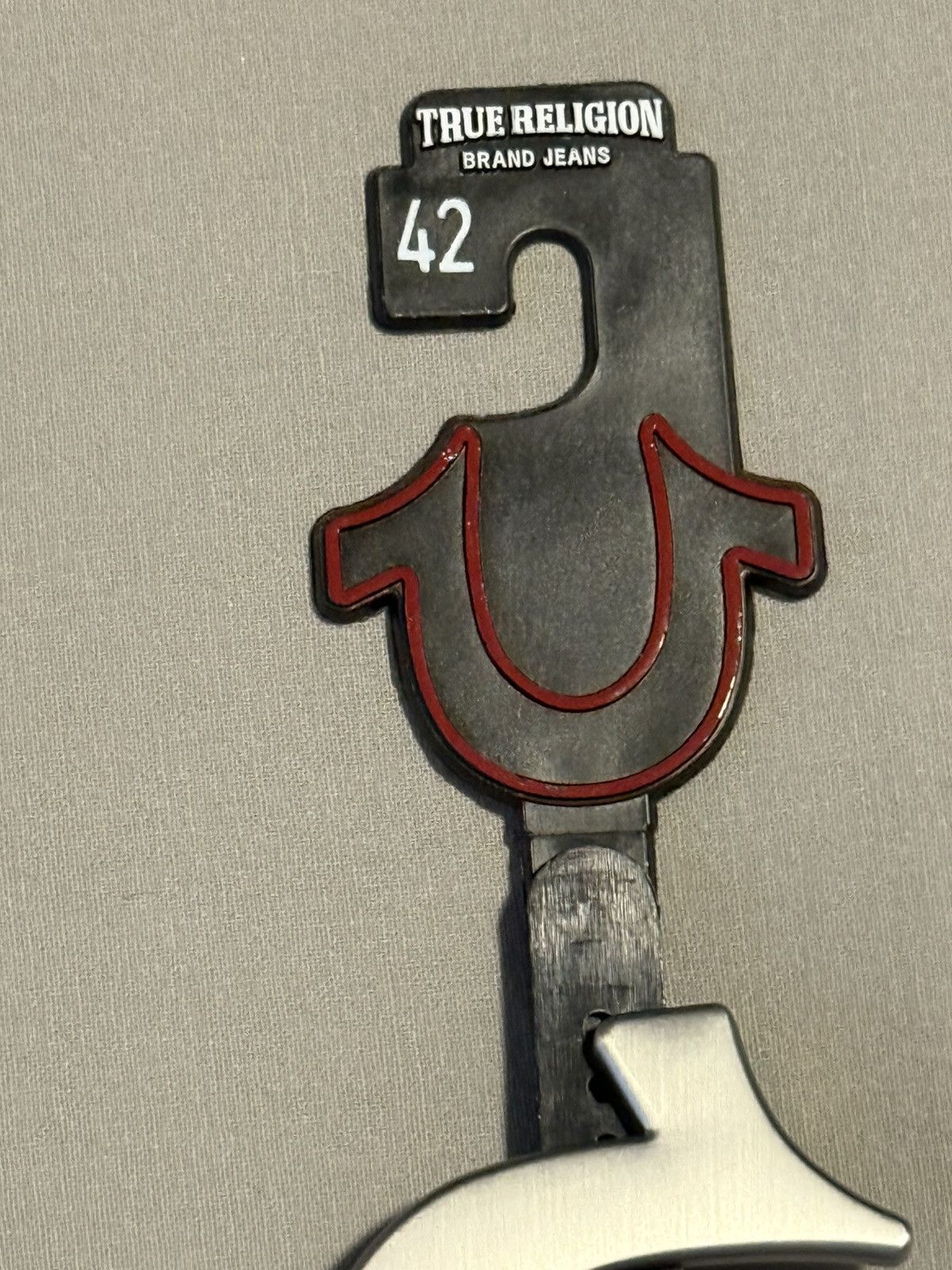 True Religion True Religion Brand Jeans AOP Silver Horseshoe Leather Belt Size 42 - 8 Thumbnail