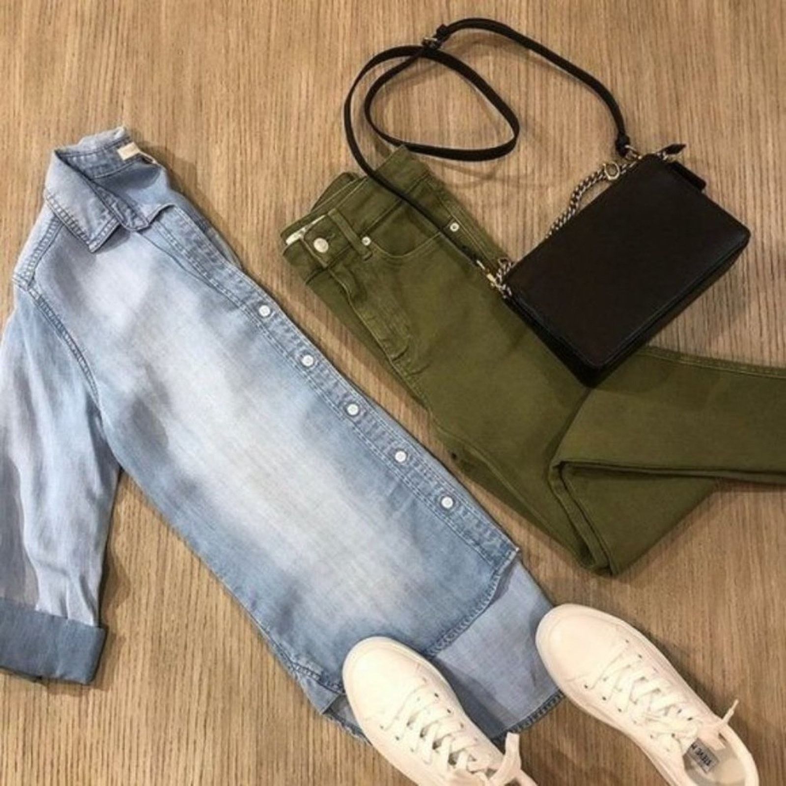 Free People Free People Raw Hem High Rise Jegging 24 Army Green Stretch Size 24" / US 00 / IT 34 - 5 Thumbnail