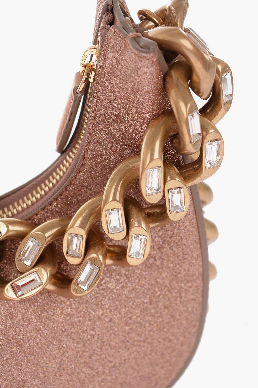 Stella McCartney og1mm0824 Size: OS / Glittered Faux Leather Mini Hobo Bag Size ONE SIZE - 3 Thumbnail