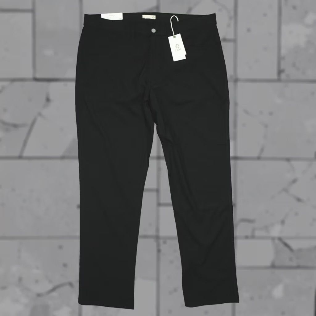 Vintage Tasc Motion Pants Straight Fit Lightweight DWR Black 35x32 Men’s Chino Pockets Slim Front Flat Front 5-Pocket Regular Stretch Summer Spring Fall Size US 35 - 1 Thumbnail