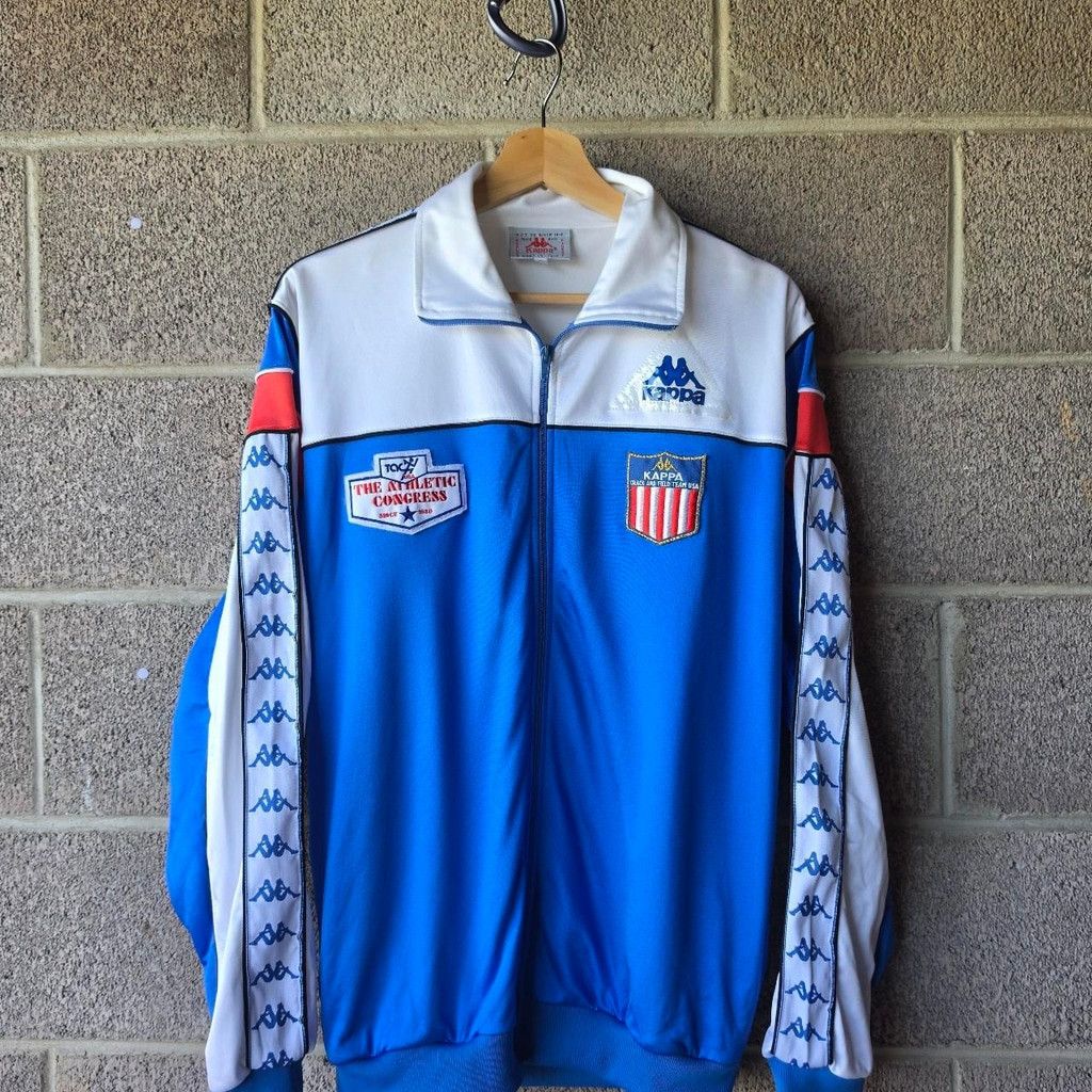 Kappa vintage 1984 Olympic Kappa USA Track & Field Team white and Size US XL / EU 56 / 4 - 2 Thumbnail