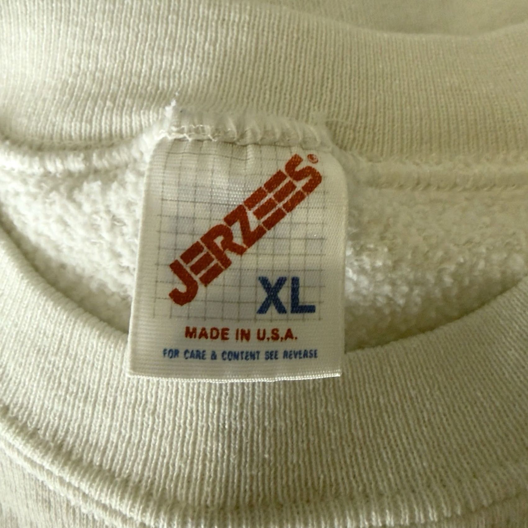 Jerzees VINTAGE Jerzees White Grandma Pullover Shirt Womens XL USA Pullover Sweatshirt Womens XL White USA Grandmas Activewear 80s 90s Mens Womens Size XL / US 12-14 / IT 48-50 - 4 Thumbnail