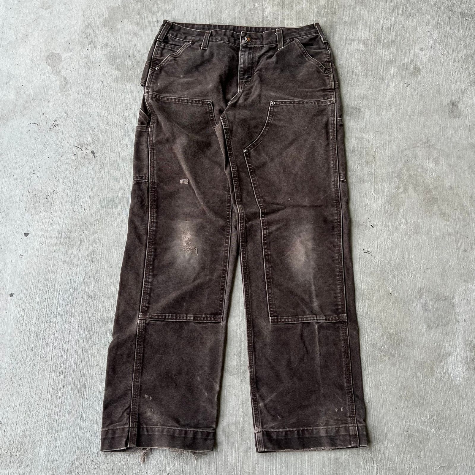 Vintage Y2K Carhartt brown women’s double knee work pants