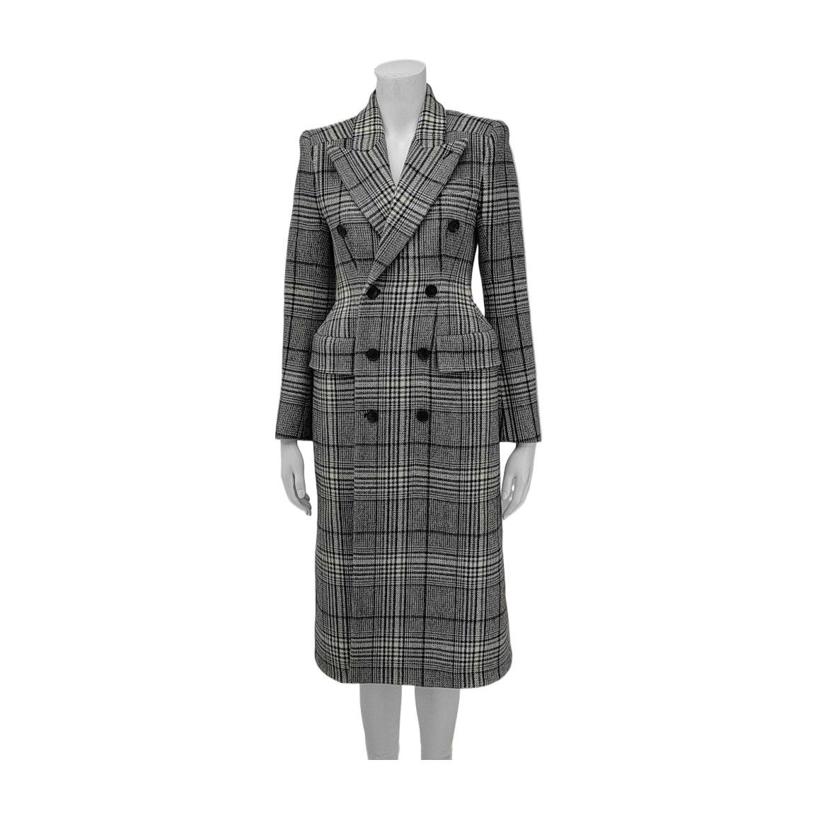 Balenciaga Balenciaga Plaid Wool Coat Size 34 Size XS / US 0-2 / IT 36-38 - 1 Thumbnail