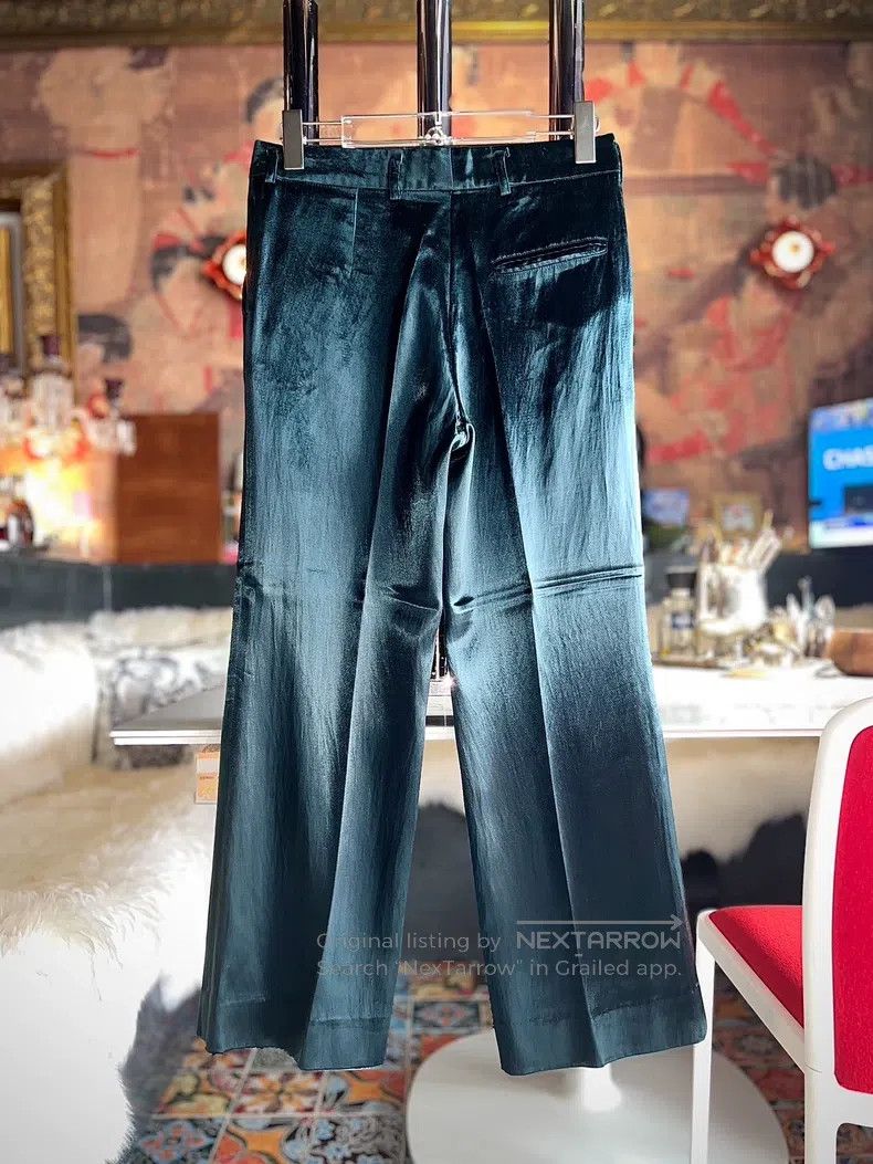 Haider Ackermann Haider Ackermann Silk Cotton Twill Straight Pants Size 24" / US 00 / IT 34 - 3 Thumbnail
