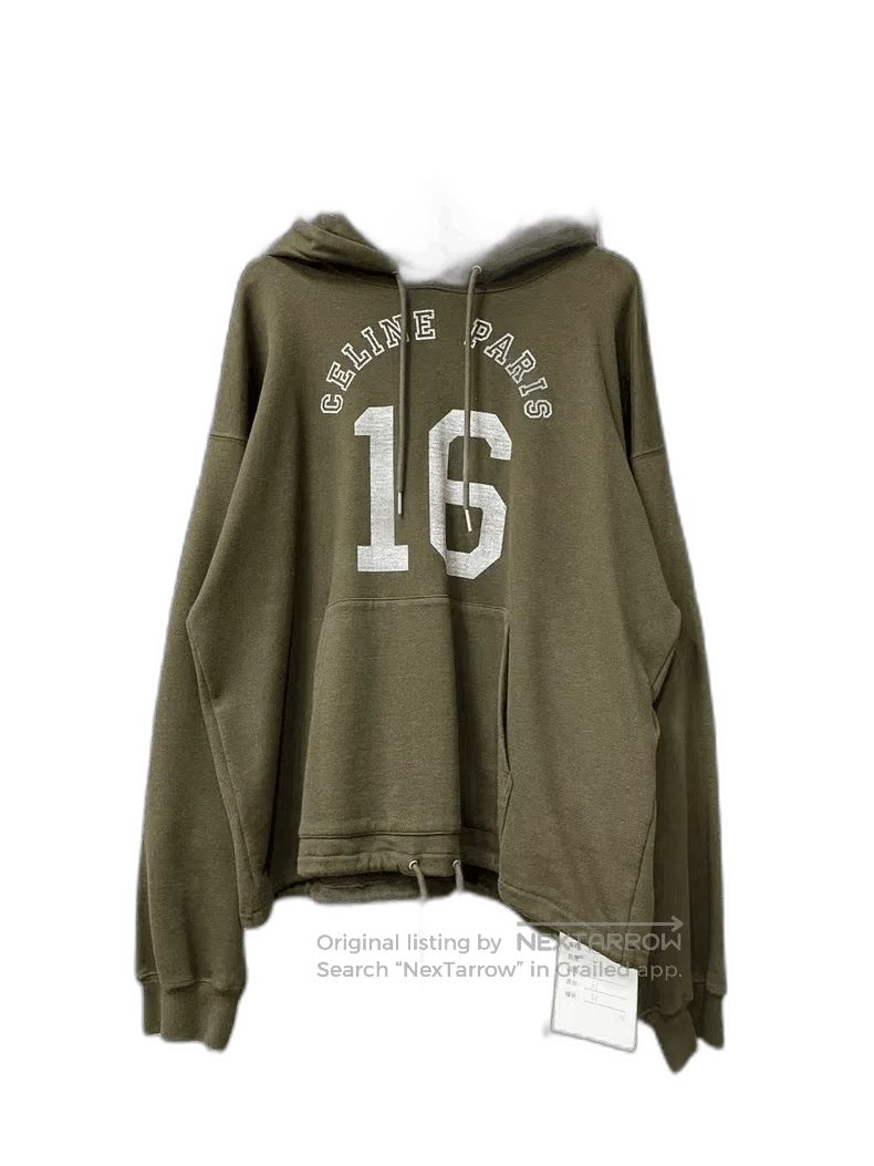Celine Green Graphic Hoodie Sweatshirt.