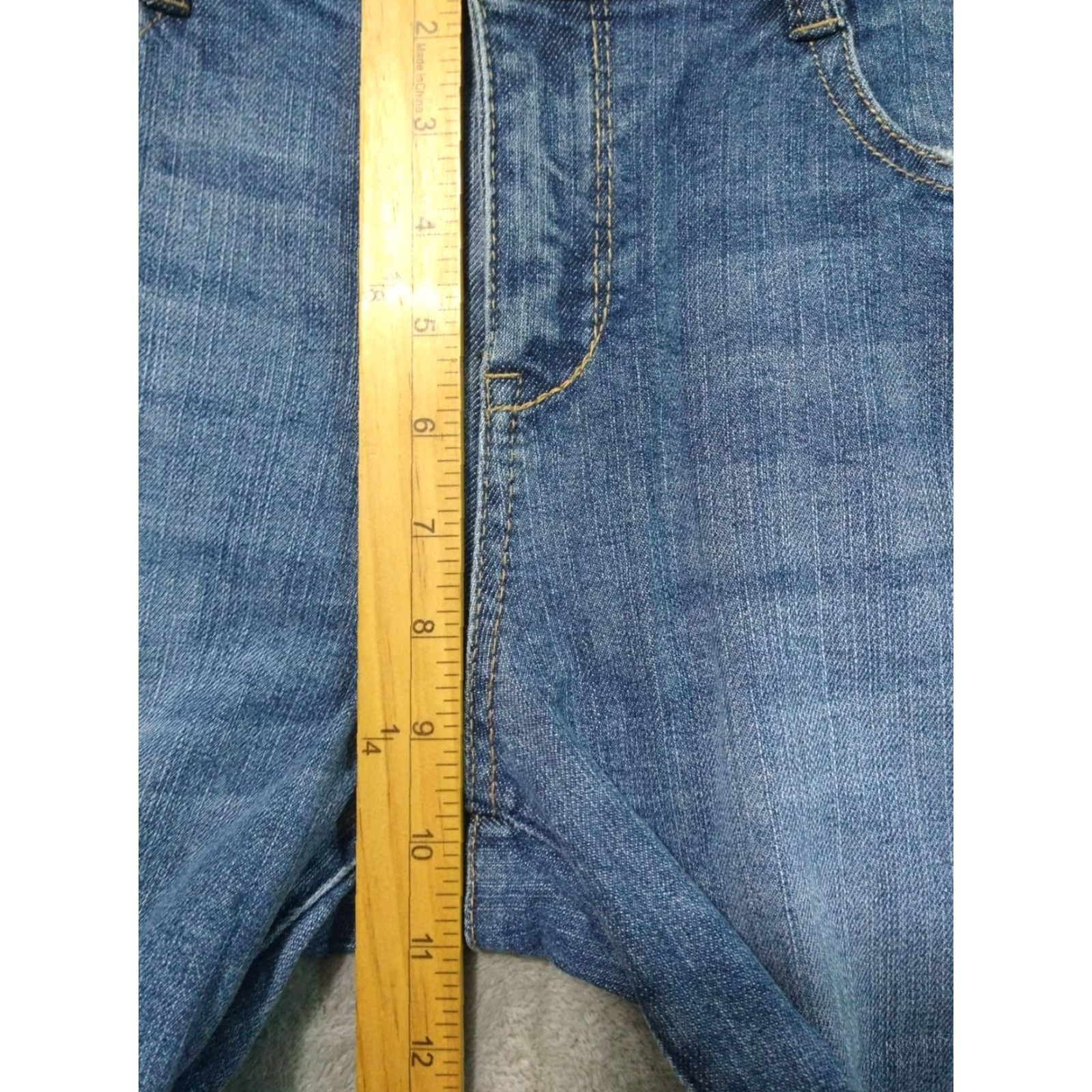 Vintage Democracy Jeans Womens 6 Denim Mid Rise Cropped Stretch Distressed Blue 5-Pocket Style Womens Size 28" / US 6 / IT 42 - 4 Thumbnail