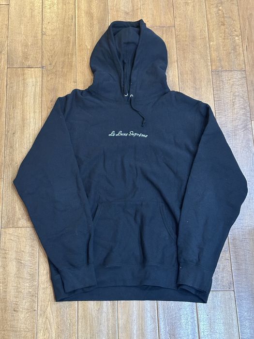 Supreme Le Luxe Supreme XL Black Hoodie | Grailed