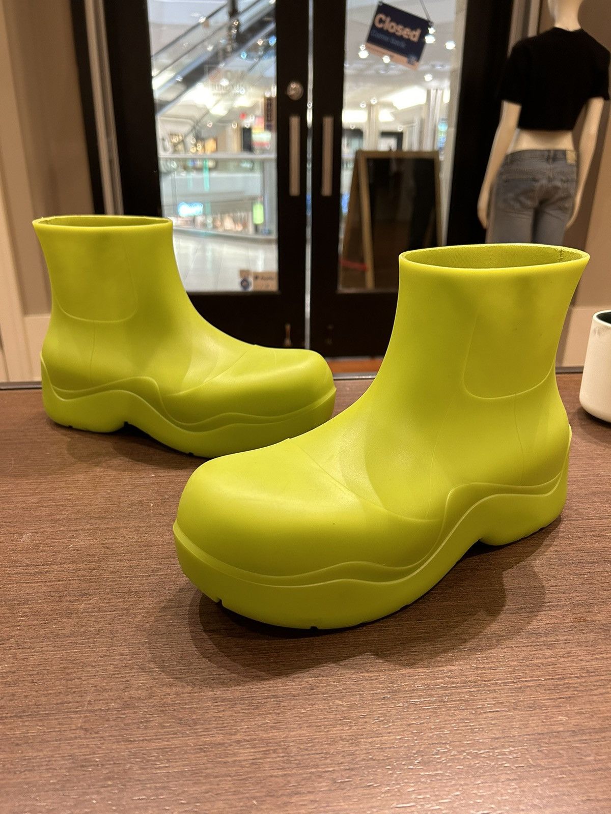Bottega Veneta Bottega Veneta Puddle Boot Green Size US 8 / EU 41 - 1 Thumbnail