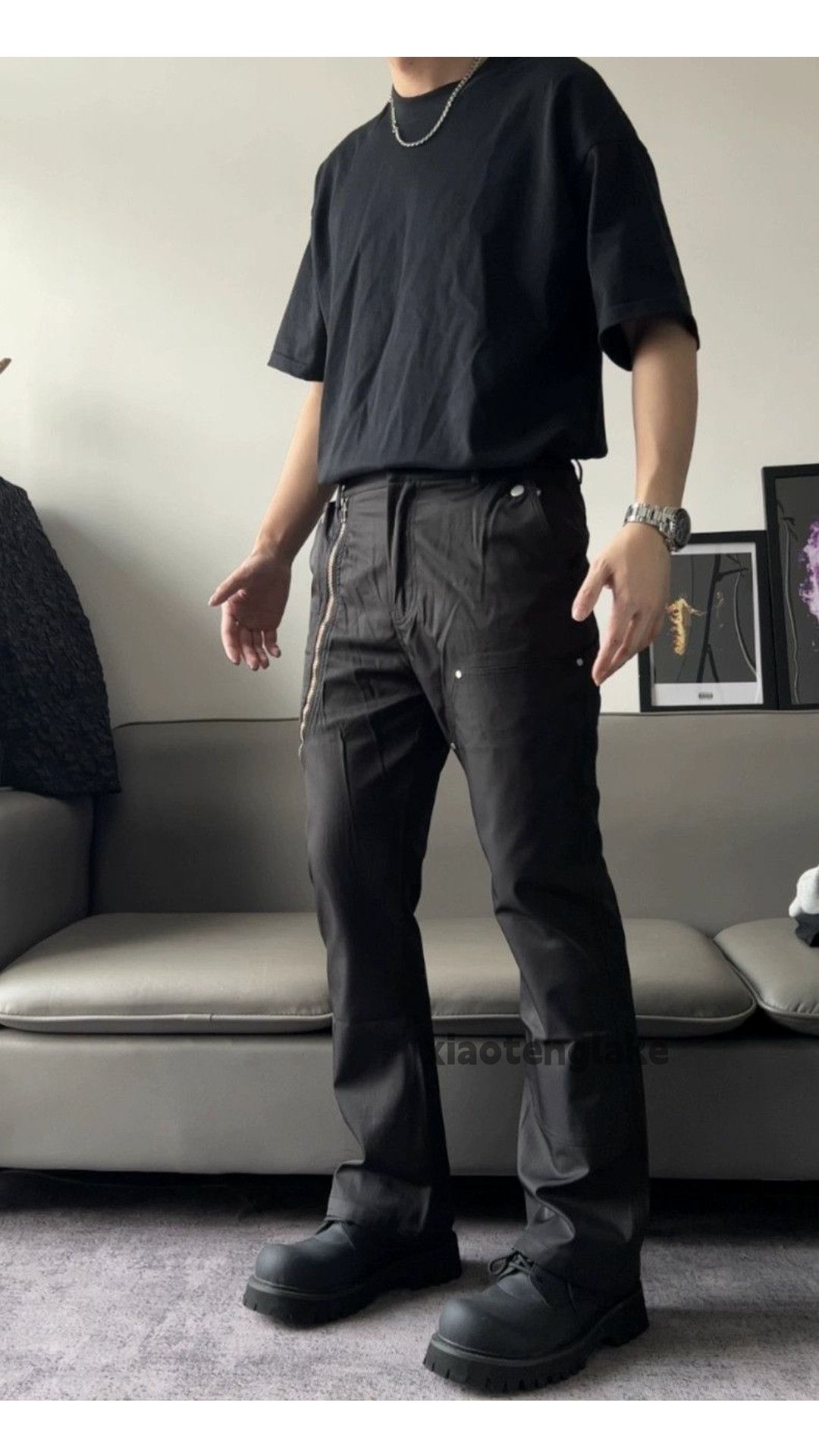 Designer × Japanese Brand × Vintage zipper utility skate punk grunge flared pants Size US 32 / EU 48 - 4 Thumbnail