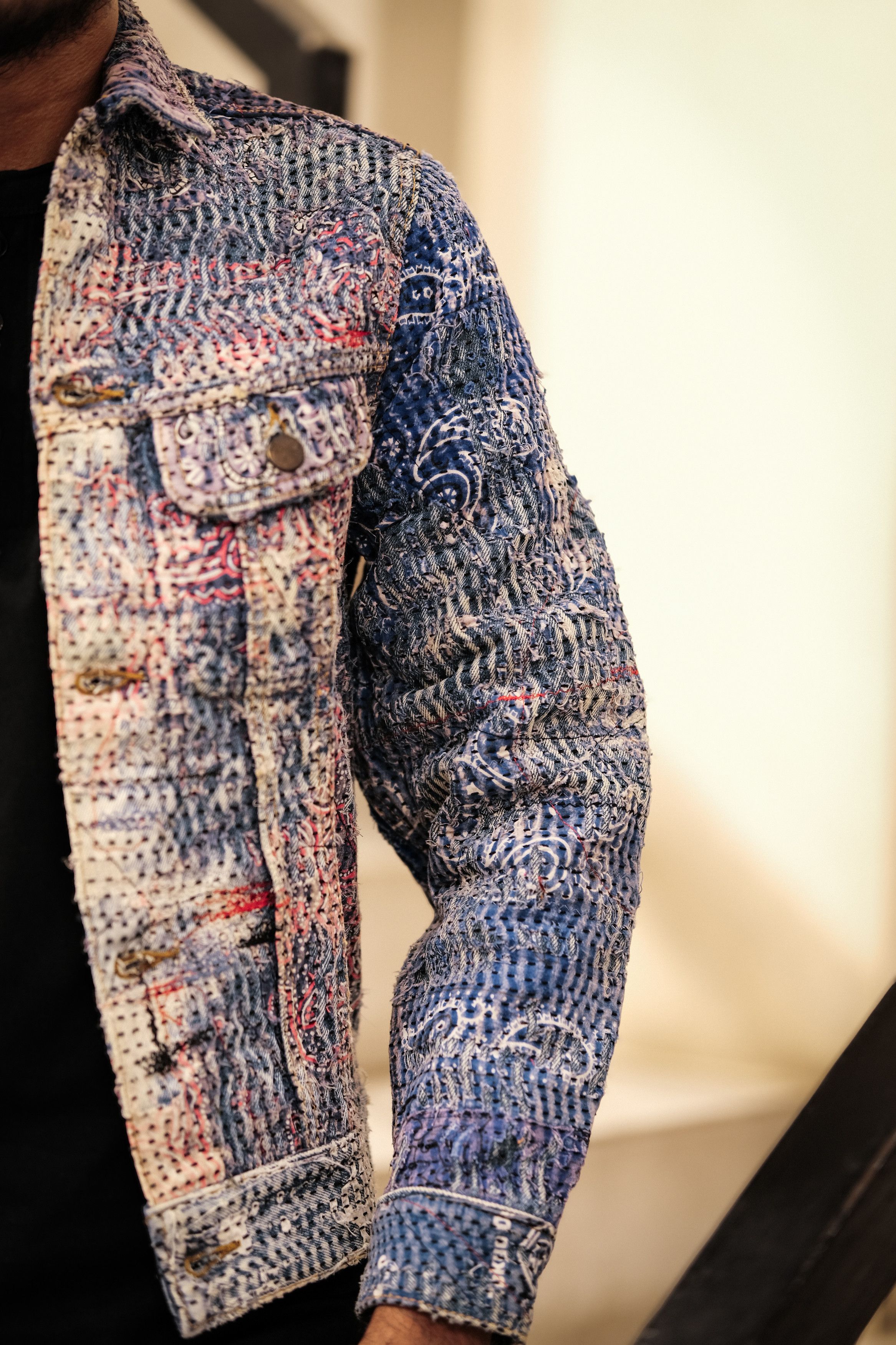 Edwin Edwin Jeans Type 2 Selvedge Custom Sashiko Sorosjacket Size US S / EU 44-46 / 1 - 2 Thumbnail