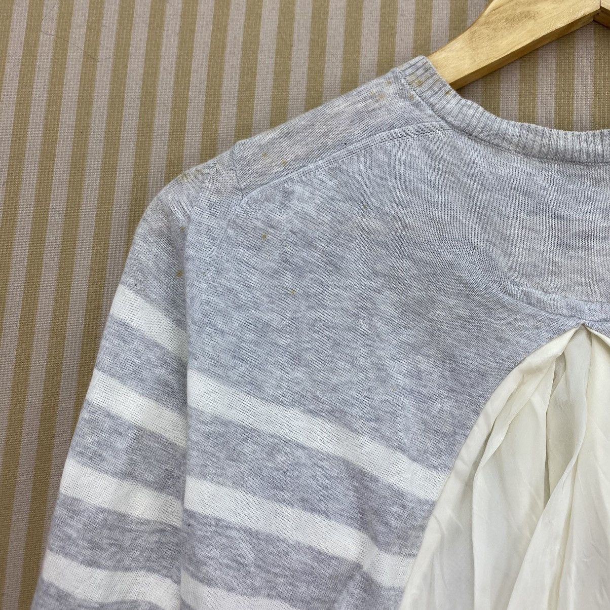 Japanese Brand 🫶 sacai luck Stripes Pattern back flare border cardigan Size US M / EU 48-50 / 2 - 7 Thumbnail