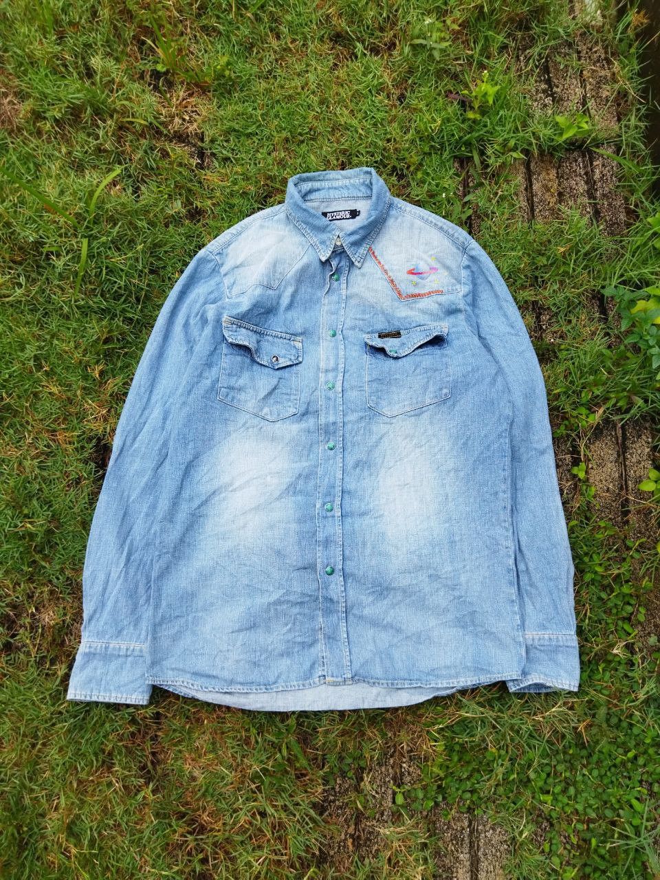 Hysteric Glamour Vintage Hysteric Glamour Denim Shirt Size US L / EU 52-54 / 3 - 1 Thumbnail