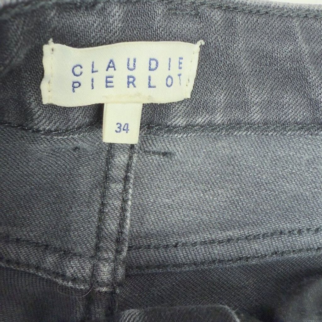 Other CLAUDIE PIERLOT French Designer Washed Black Skinny Jeans 34 Size 24" / US 00 / IT 34 - 4 Thumbnail