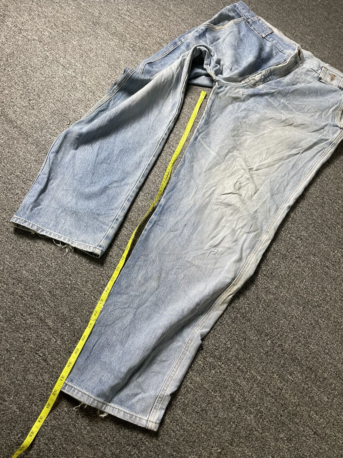 Trussardi × Vintage TRUSSARDI Men’s Tapered Distressed Denim Jeans (106) Size US 40 / EU 56 - 5 Thumbnail