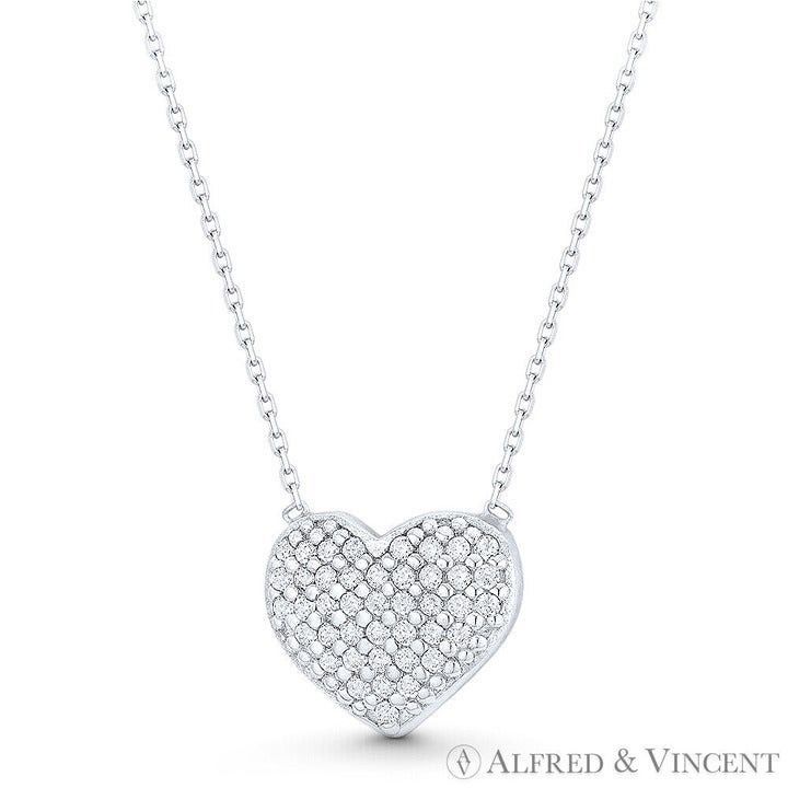 Other Bubble Heart Charm CZ Crystal Pave Pendant Size ONE SIZE - 1 Preview