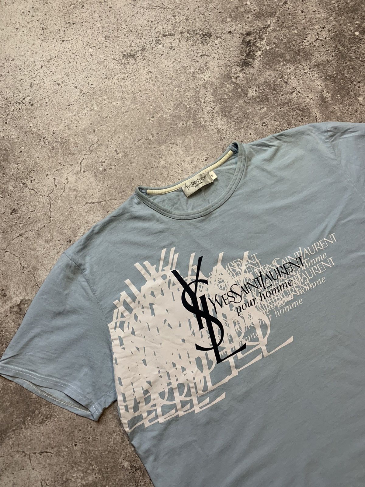Vintage × Yves Saint Laurent Vintage Yves Saint Laurent Big Logo monogram tee Size US XL / EU 56 / 4 - 2 Thumbnail