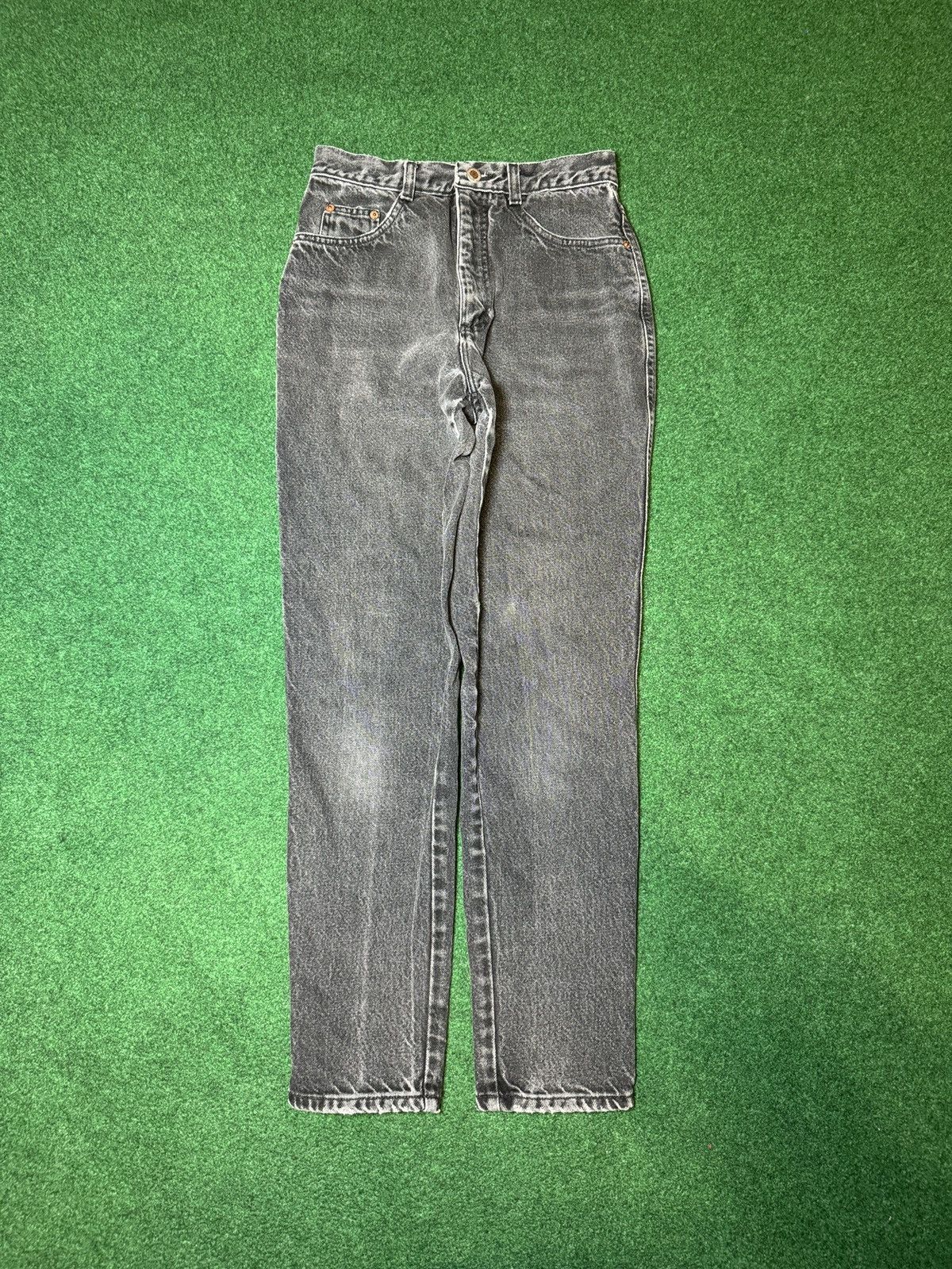 Vintage Vintage 70s Nuovo Straight Taper Talon Zipper Black Jeans Size 26" / US 2 / IT 38 - 1 Thumbnail