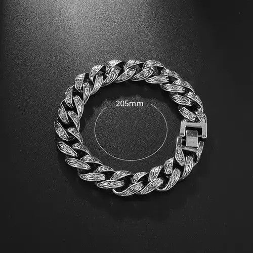 VIBE 21cm Engraved Cuban Bracelet Size ONE SIZE - 3 Thumbnail