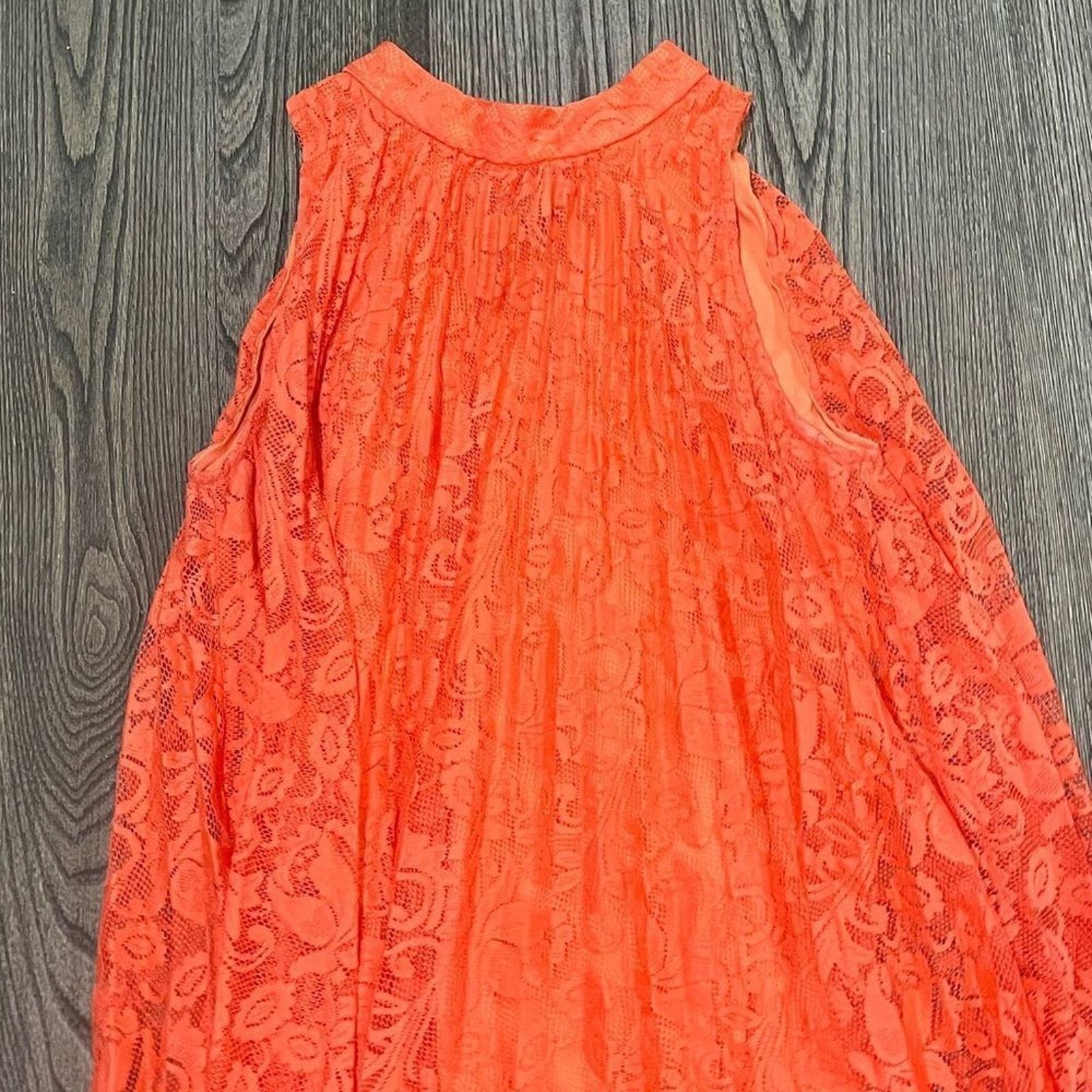 Vintage EST. 1946 Shift Dress Sleeveeless Floral Lace High Neck L Size L / US 10 / IT 46 - 3 Thumbnail