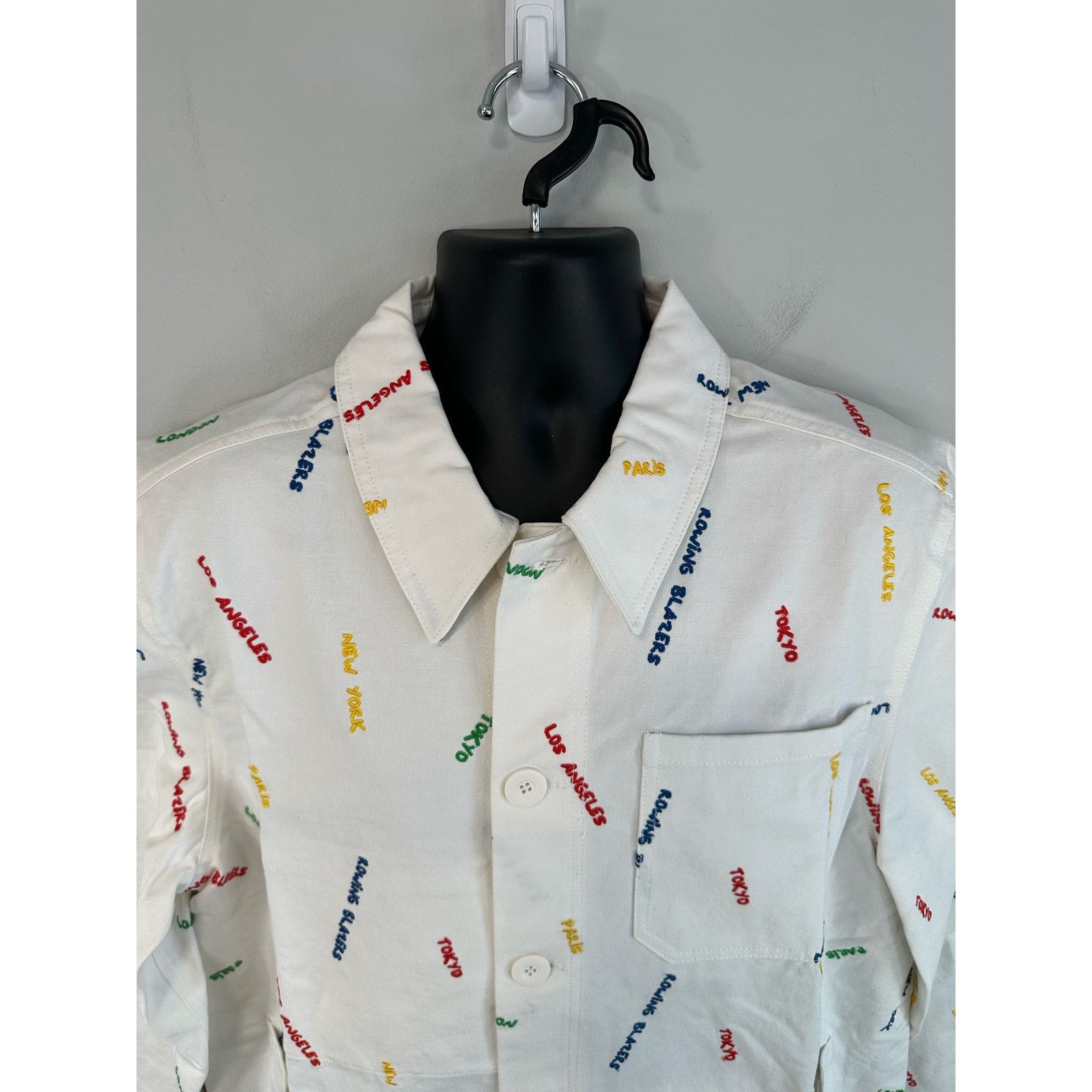 Rowing Blazers Rowing Blazers Cities Embroidered Chore Coat White Large NWT Size US L / EU 52-54 / 3 - 4 Thumbnail