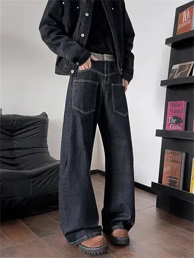 Japanese Brand Retro loose reverse patchwork micro flared jeans Size US 32 / EU 48 - 2 Thumbnail