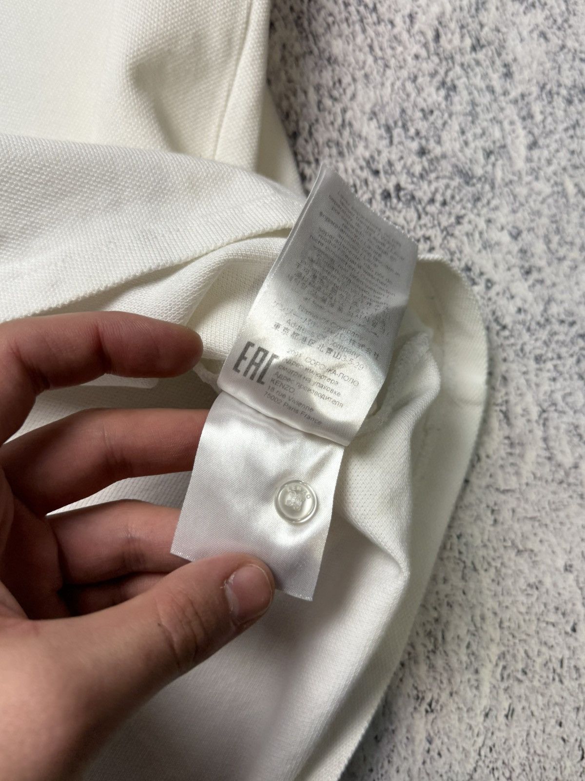 Kenzo Kenzo White Polo Shirt Size L Size US L / EU 52-54 / 3 - 16 Thumbnail