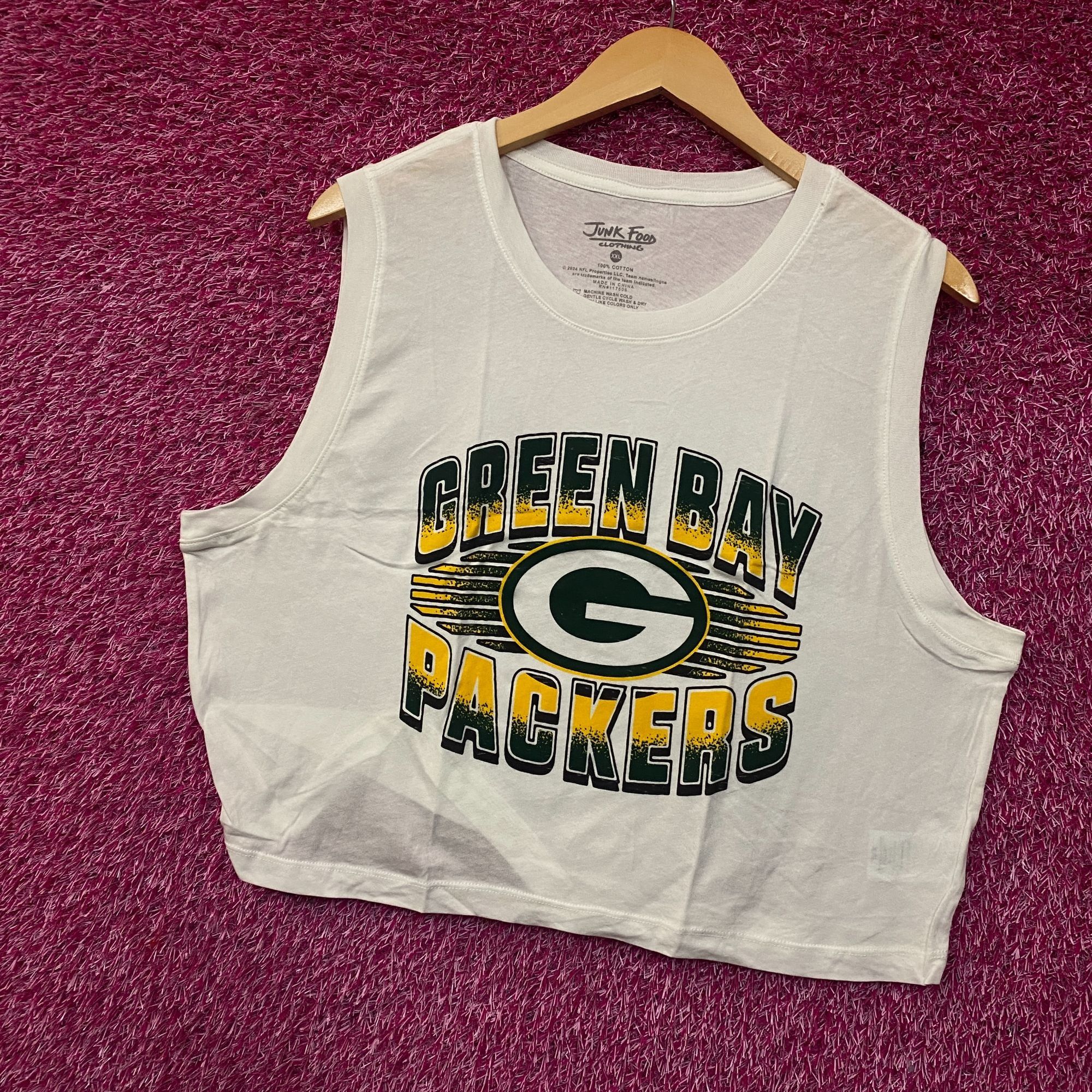 Junk Food Junk Food NFL Green Bay Packers Cropped Sleeveless T-Shirt 2 Size XXL / US 16-18 / IT 52-54 - 3 Thumbnail