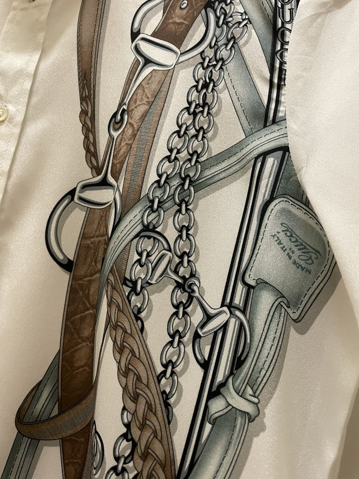 Gucci Gucci Resort 2011 Collection Horsebit Silk Shirt Size M / US 6-8 / IT 42-44 - 4 Thumbnail
